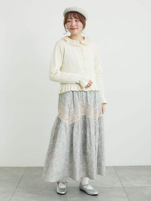Samansa Mos2「柄アソートティアードレーススカート」|スカート|