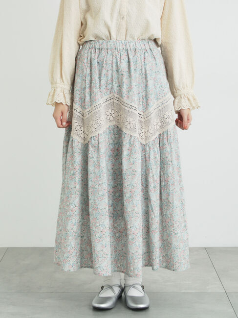 Samansa Mos2「柄アソートティアードレーススカート」|スカート|