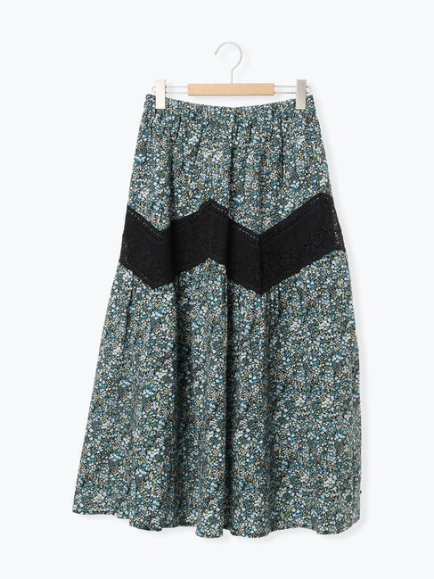 Samansa Mos2「柄アソートティアードレーススカート」|スカート|