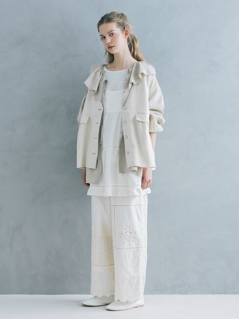 Samansa Mos2「【Cross&times;Linen】セーラーカラーブラウス」|シャツ・ブラウス|