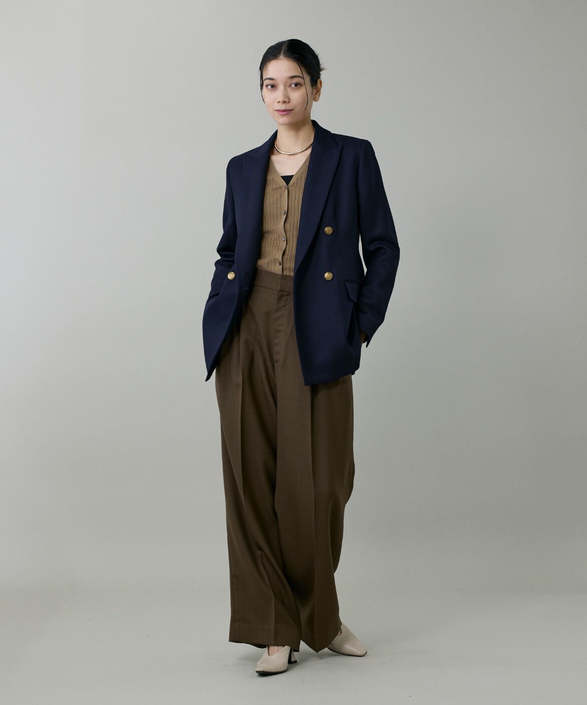 INED「ライトカルゼ ツータックワイドパンツ」|その他|