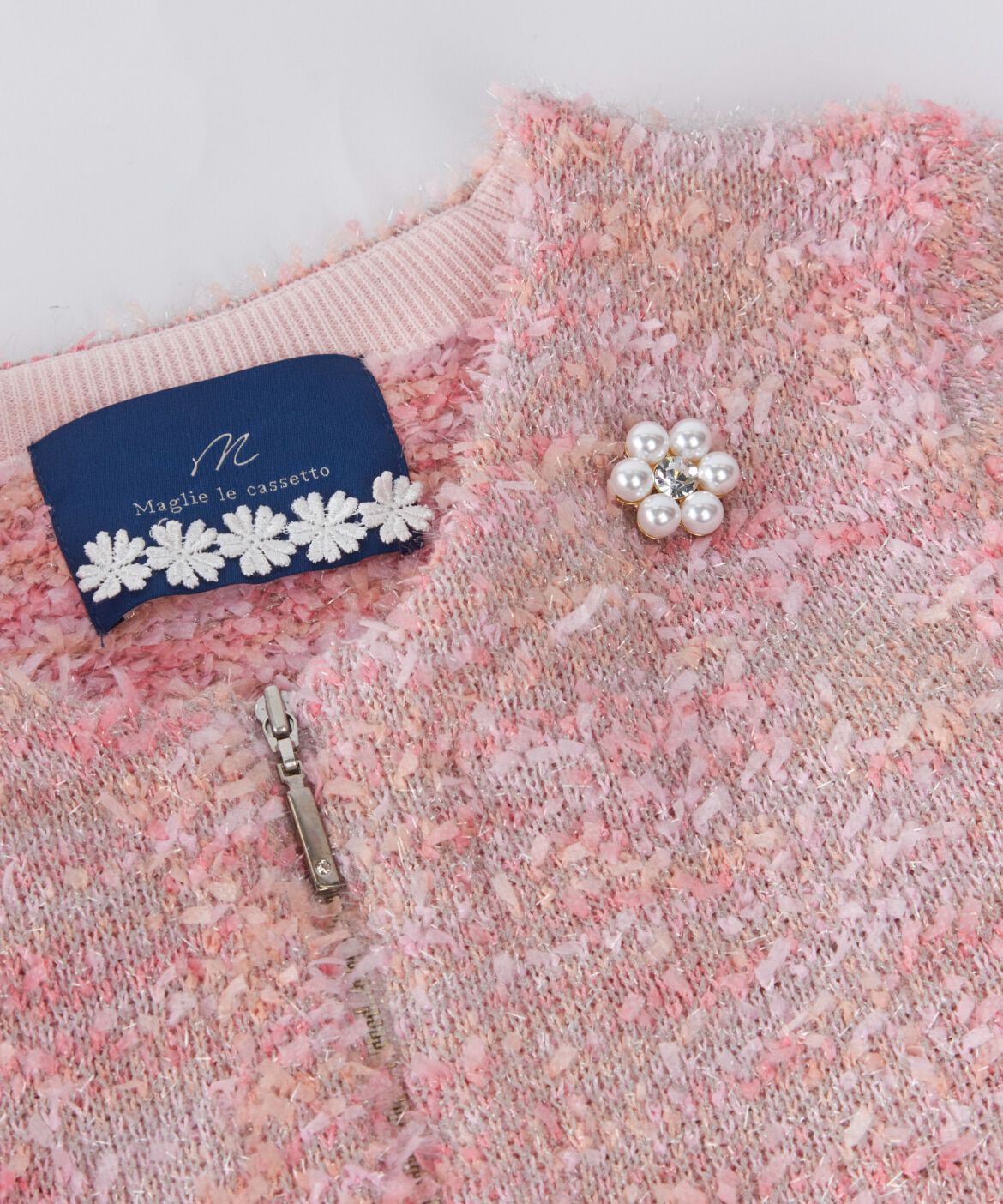 Maglie le cassetto「フラワーパールブローチ(大)」|ブローチ・コサージュ|