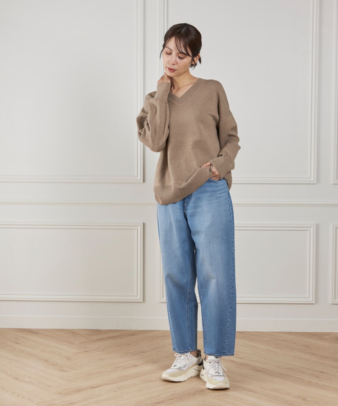 DAY by DAY it&rsquo;s international「Vネックニットプルオーバー《Melty air organic cotton》」|ニット・セーター|