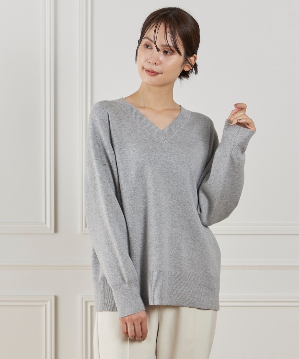 DAY by DAY it&rsquo;s international「Vネックニットプルオーバー《Melty air organic cotton》」|ニット・セーター|