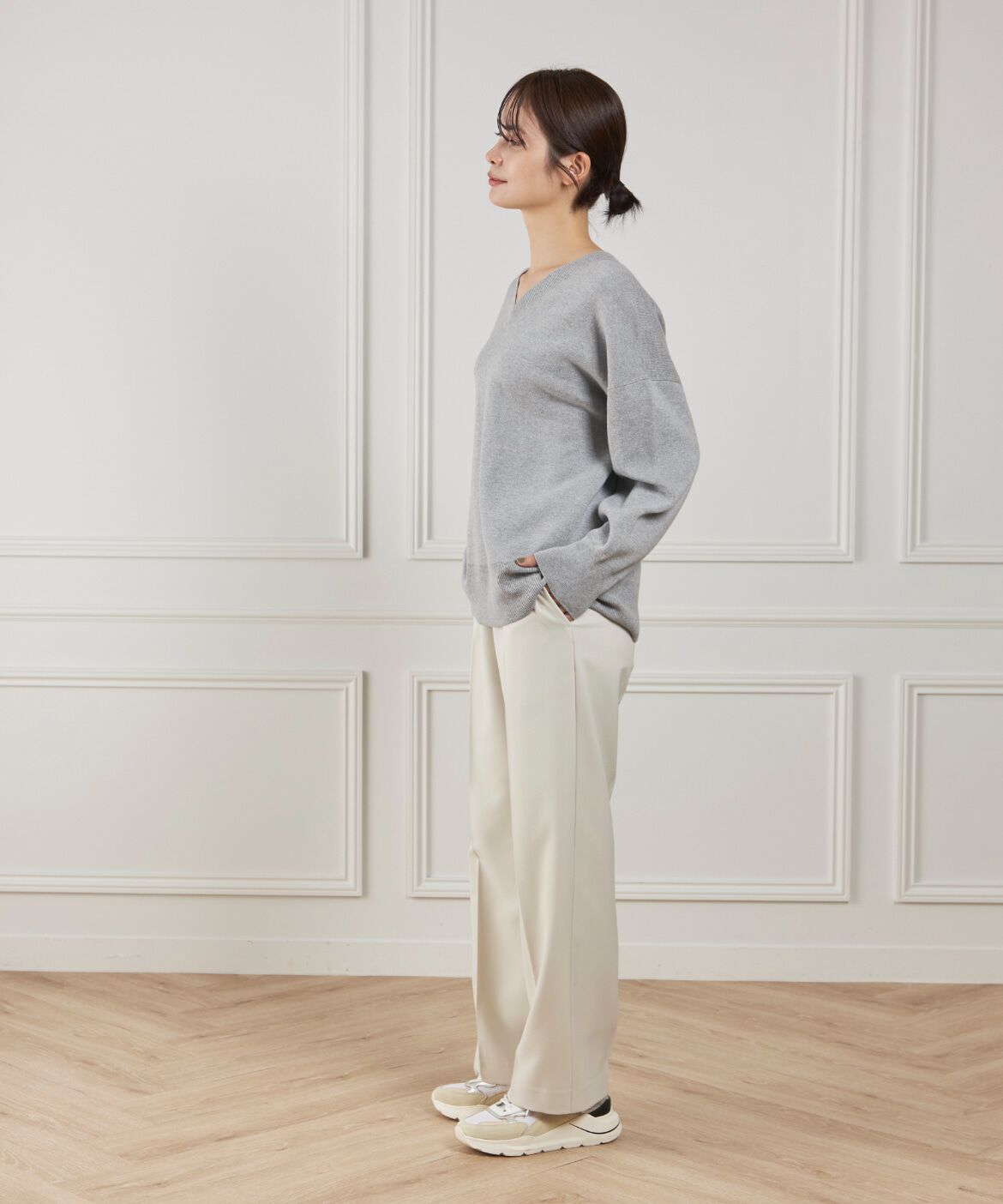 DAY by DAY it&rsquo;s international「Vネックニットプルオーバー《Melty air organic cotton》」|ニット・セーター|