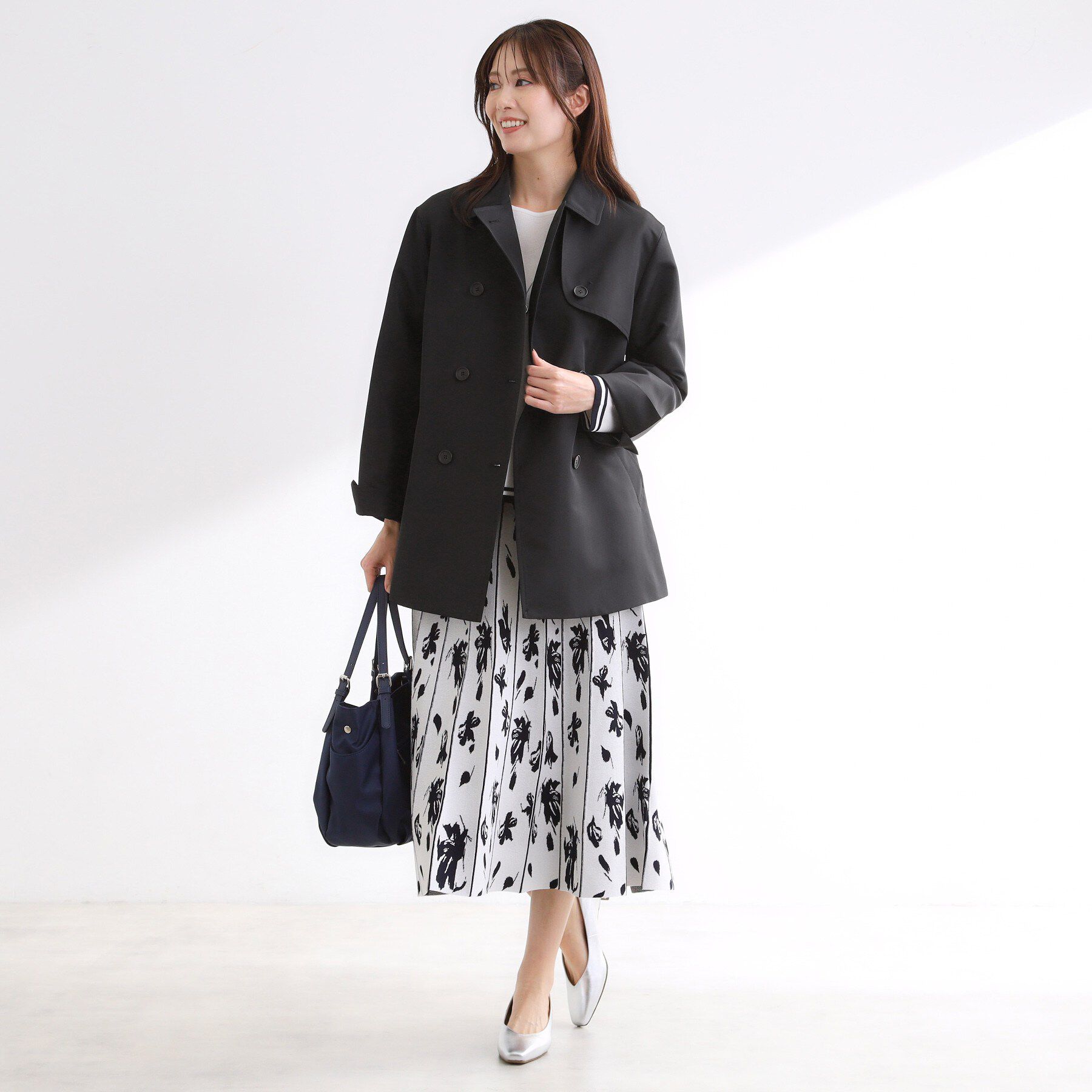 Reflect「【オン・オフ着回しやすい◎】ダブルブレストジャケット」|ステンカラーコート|