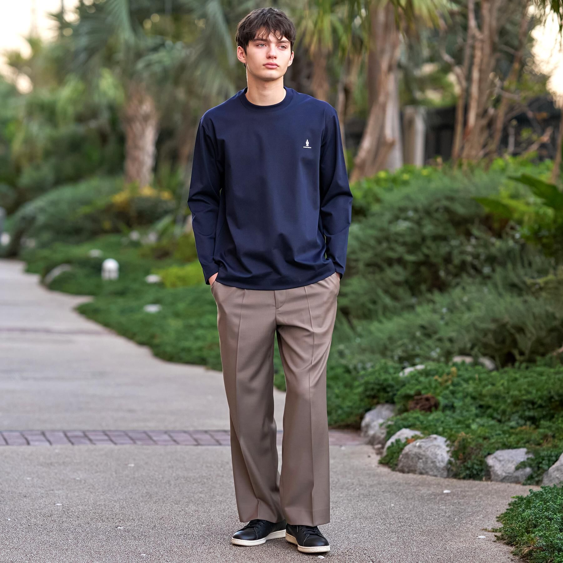 DRESSTERIOR「【接触冷感/UVカット/抗菌防臭/しわ防止】クールデオドラント ロングTシャツ」|Tシャツ・カットソー|