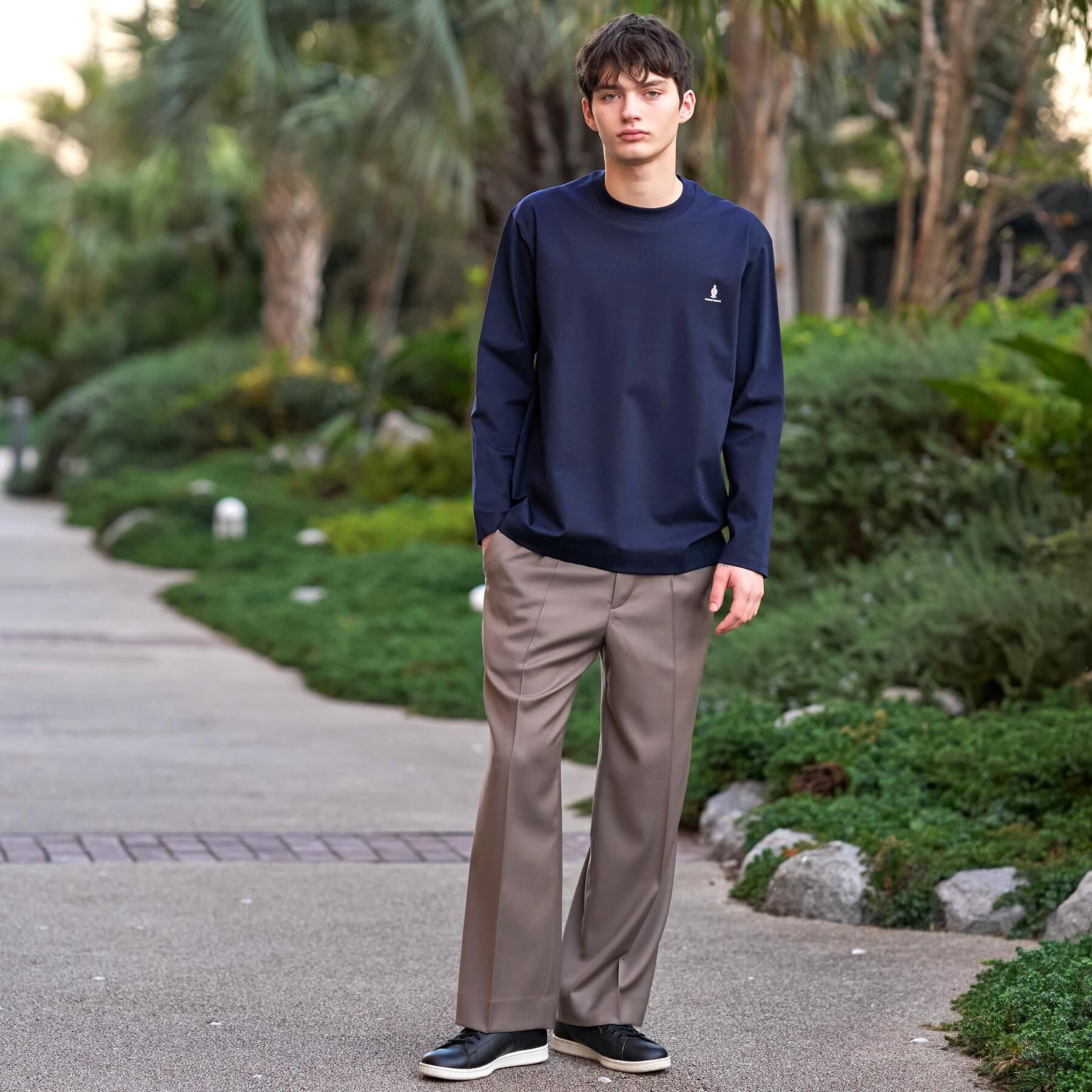 DRESSTERIOR「【接触冷感/UVカット/抗菌防臭/しわ防止】クールデオドラント ロングTシャツ」|Tシャツ・カットソー|