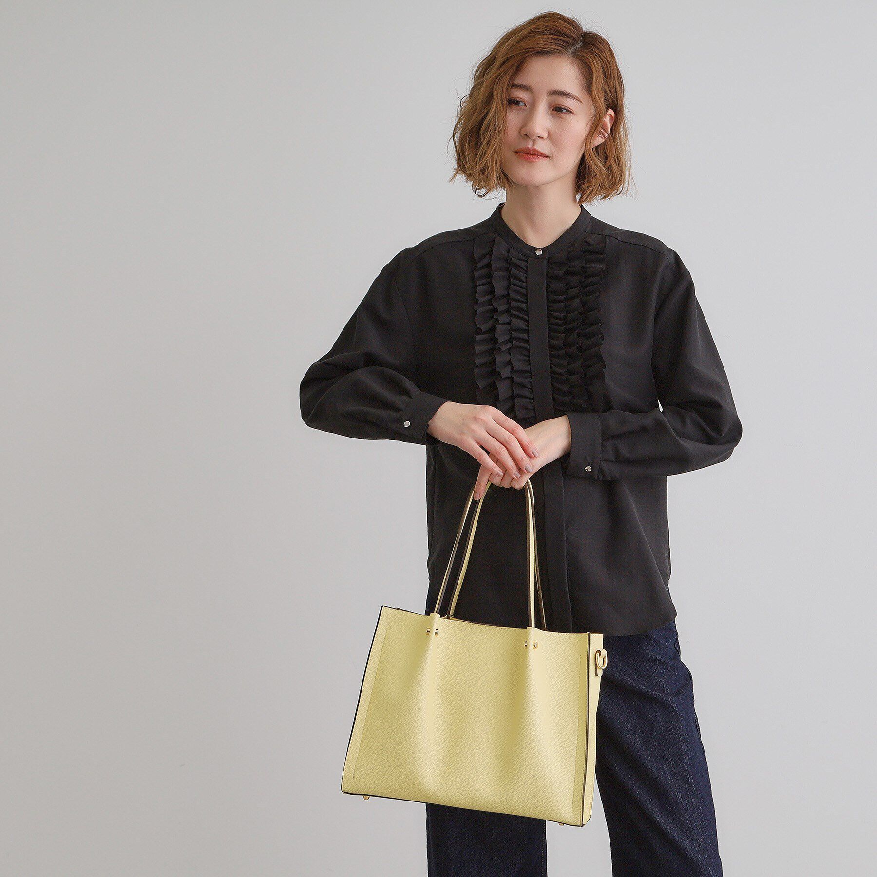 grove「【雑誌掲載】タックハンドルスクエア2WAYトート」|トートバッグ|