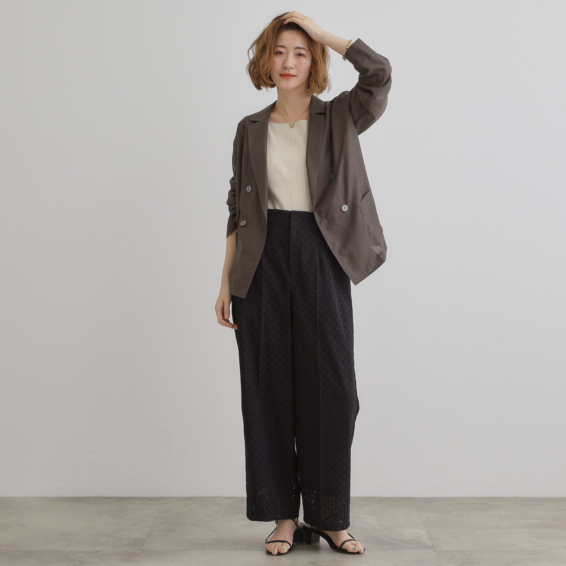 grove「【洒落感際立つ羽織アイテム】シアーテーラードジャケット」|テーラードジャケット|