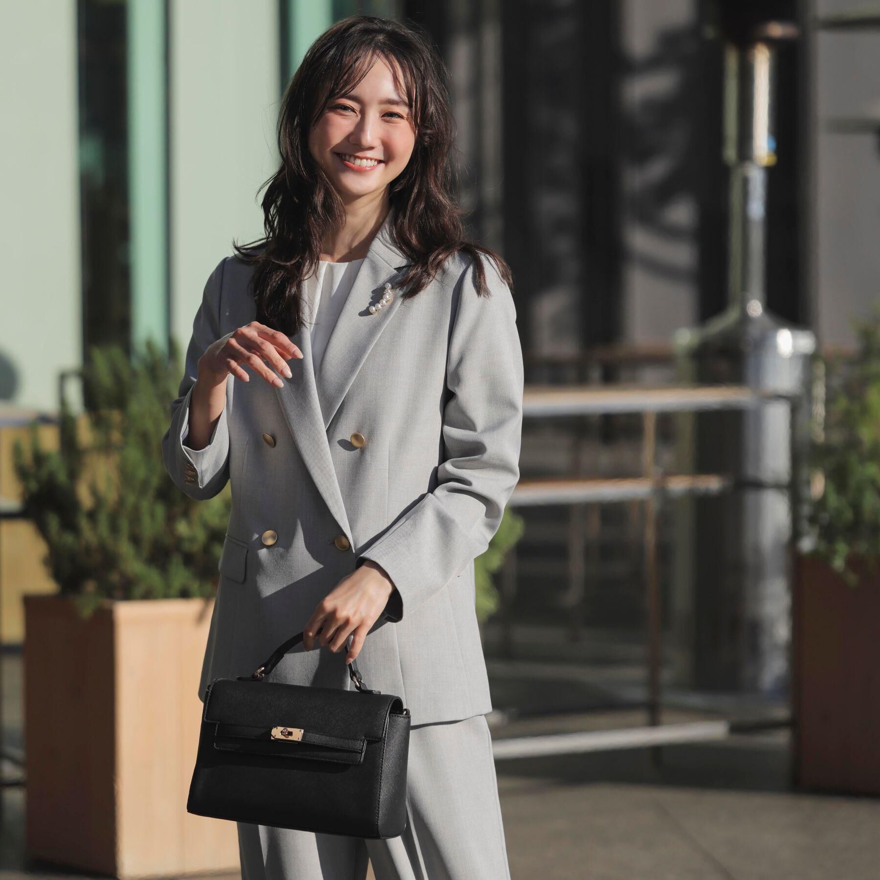 grove「【マシンウォッシュ/防シワ】ダブルテーラードジャケット【着回しカセット】」|テーラードジャケット|