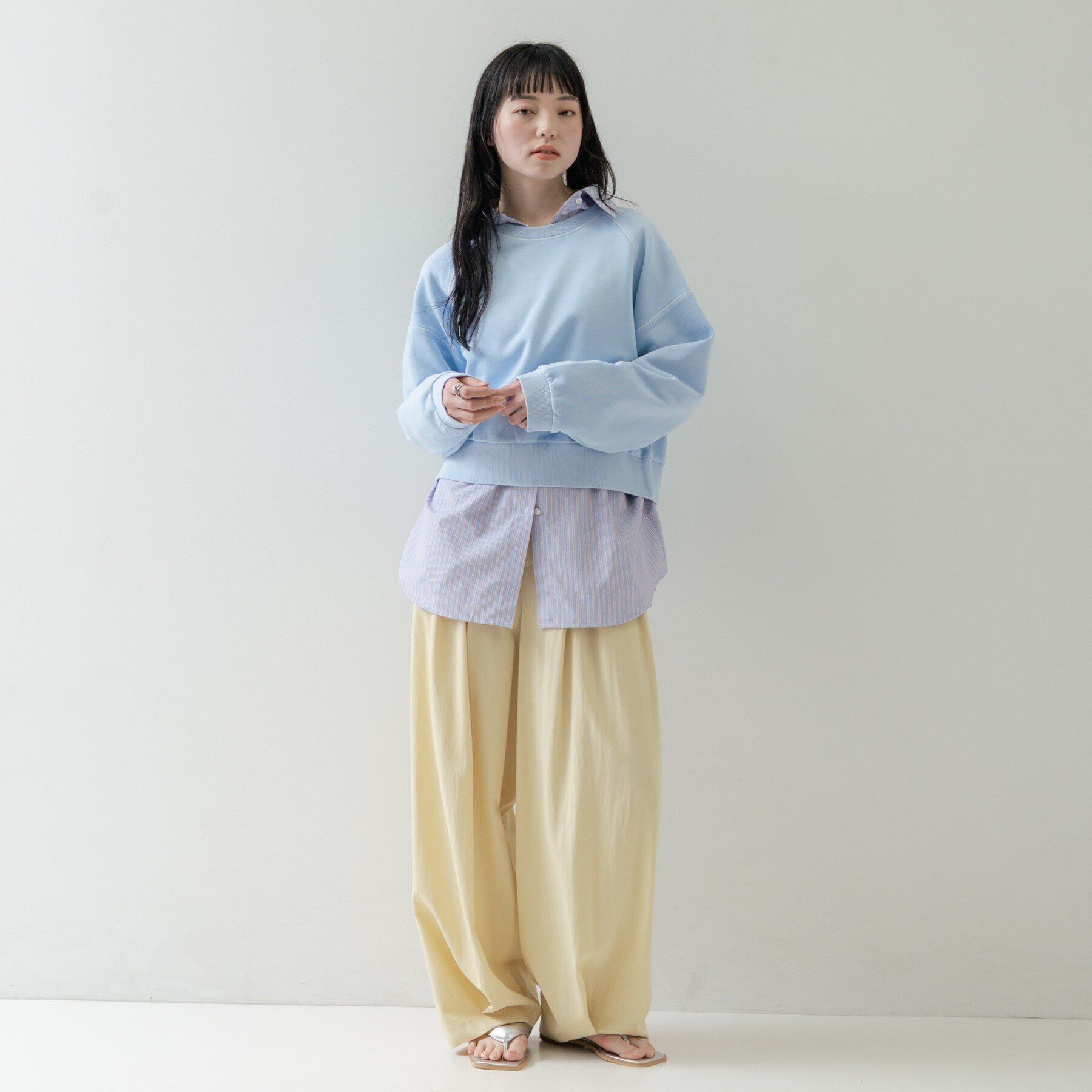 GALLEST「ワイドスリーブカラースウェット」|パーカー|