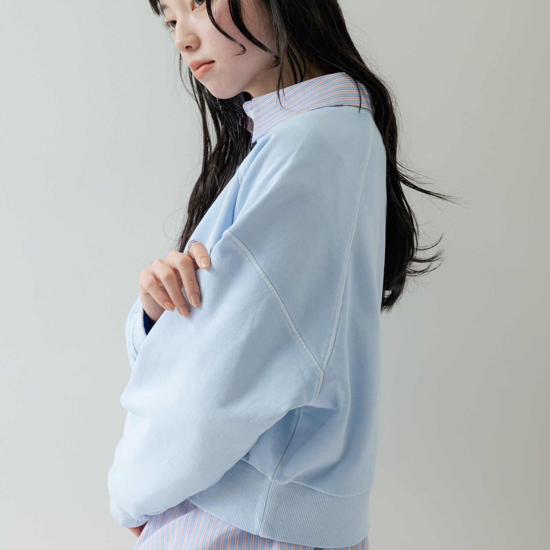 GALLEST「ワイドスリーブカラースウェット」|パーカー|