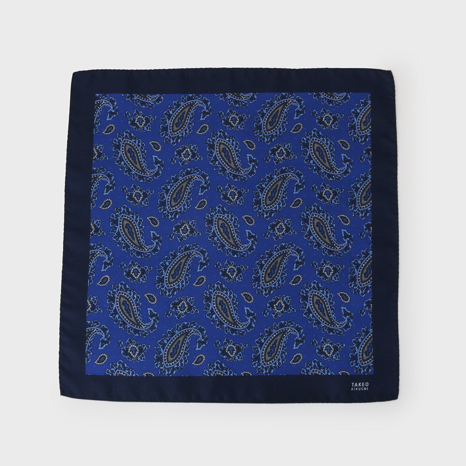 TAKEO KIKUCHI「【パーティーブライダル】リバーシブルシルクポケットチーフ」|バンダナ・スカーフ|ネイビー(594)