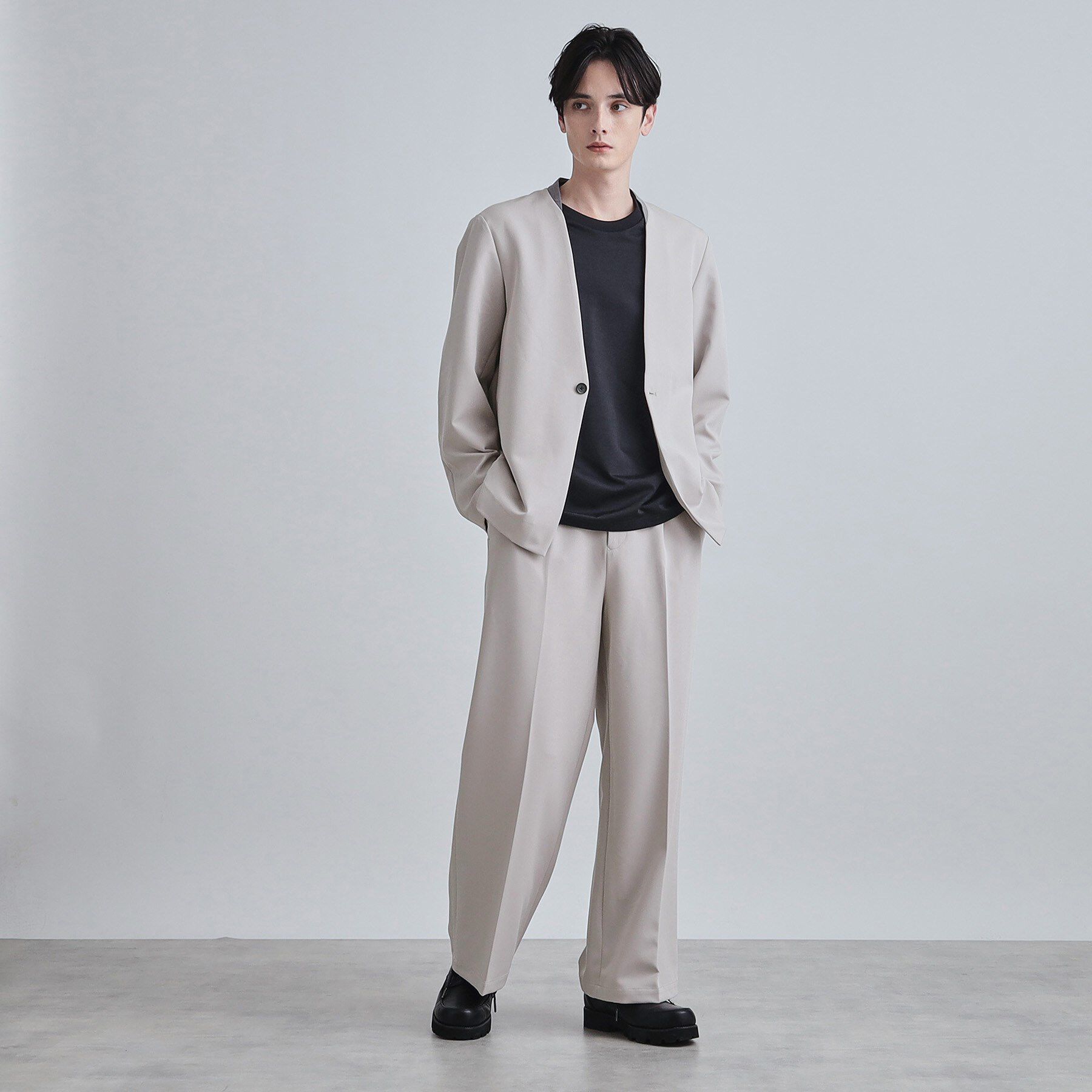 tk.TAKEO KIKUCHI「【セットアップ対応】360度ストレッチ ワイドストレートパンツ」|その他|