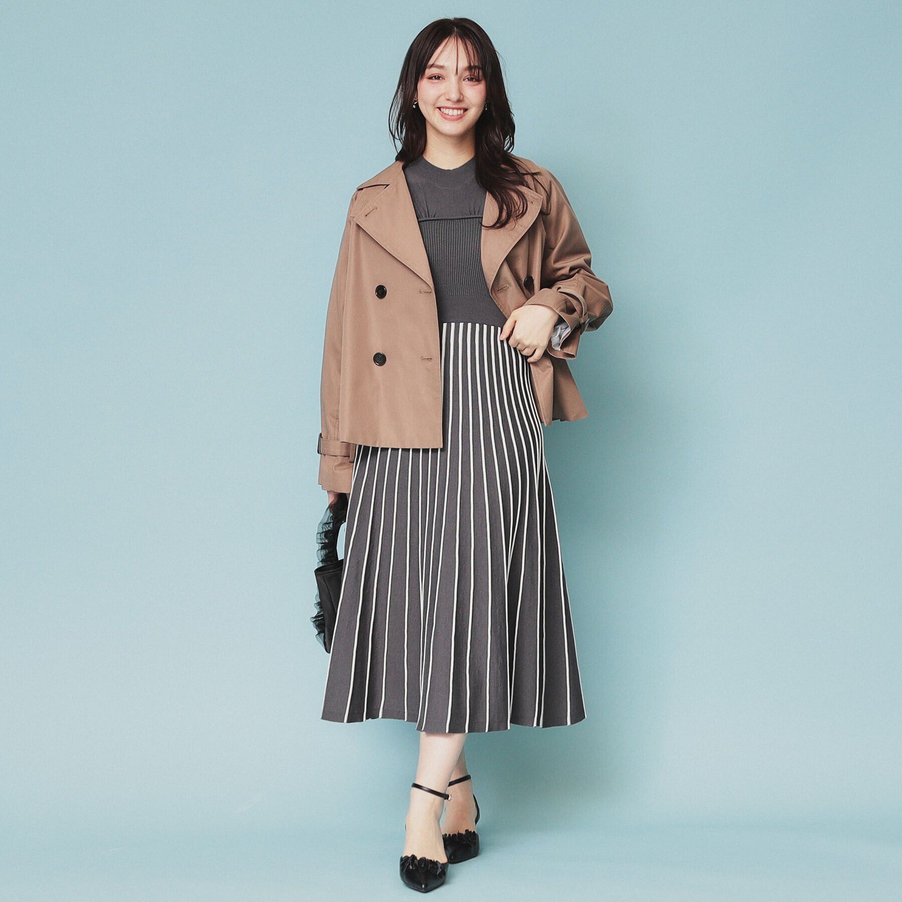 index「ビスチェライクバイカラーニットワンピース【洗濯機洗い可】」|ワンピース|