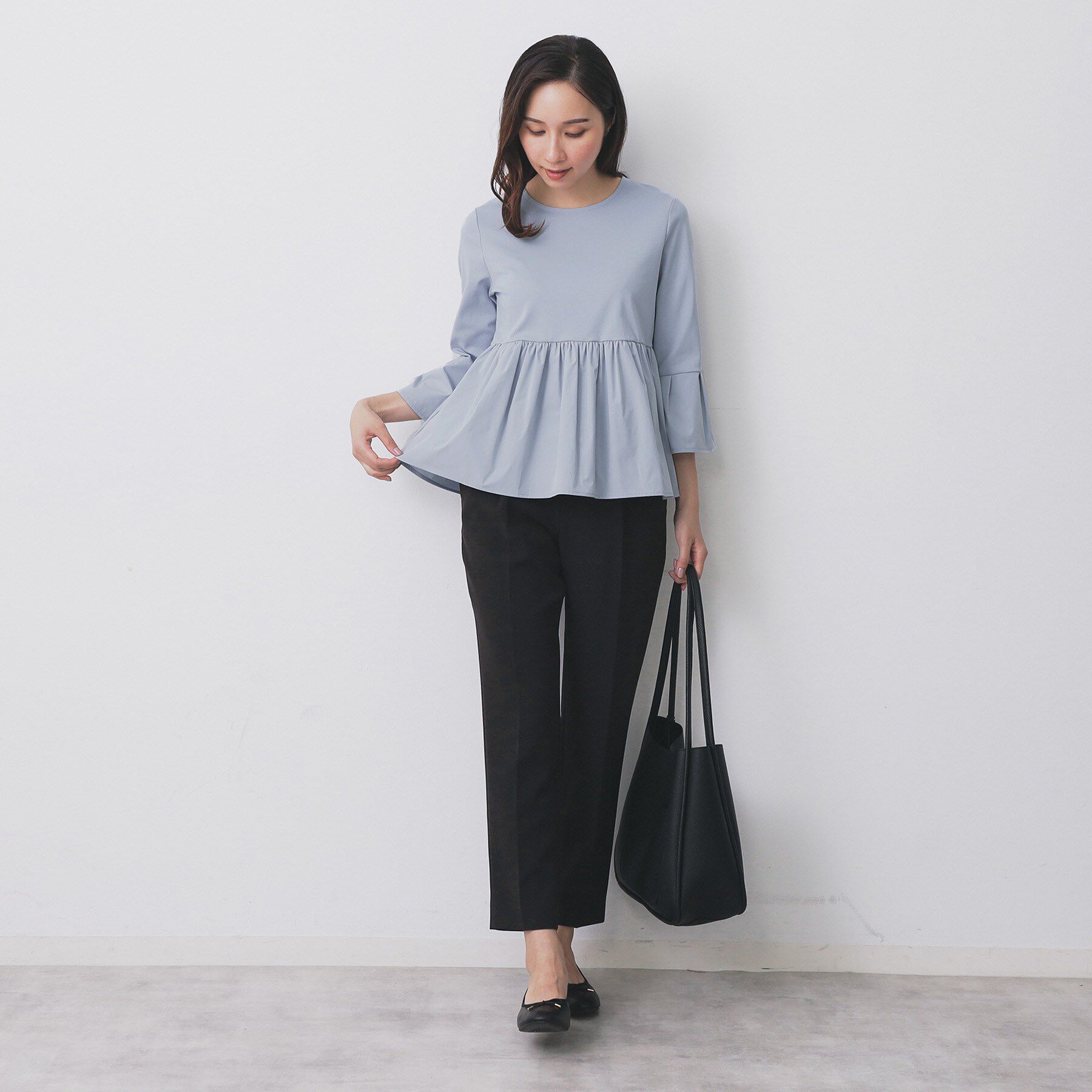 index「ドッキングペプラムトップス【洗濯機洗い可】」|Tシャツ・カットソー|