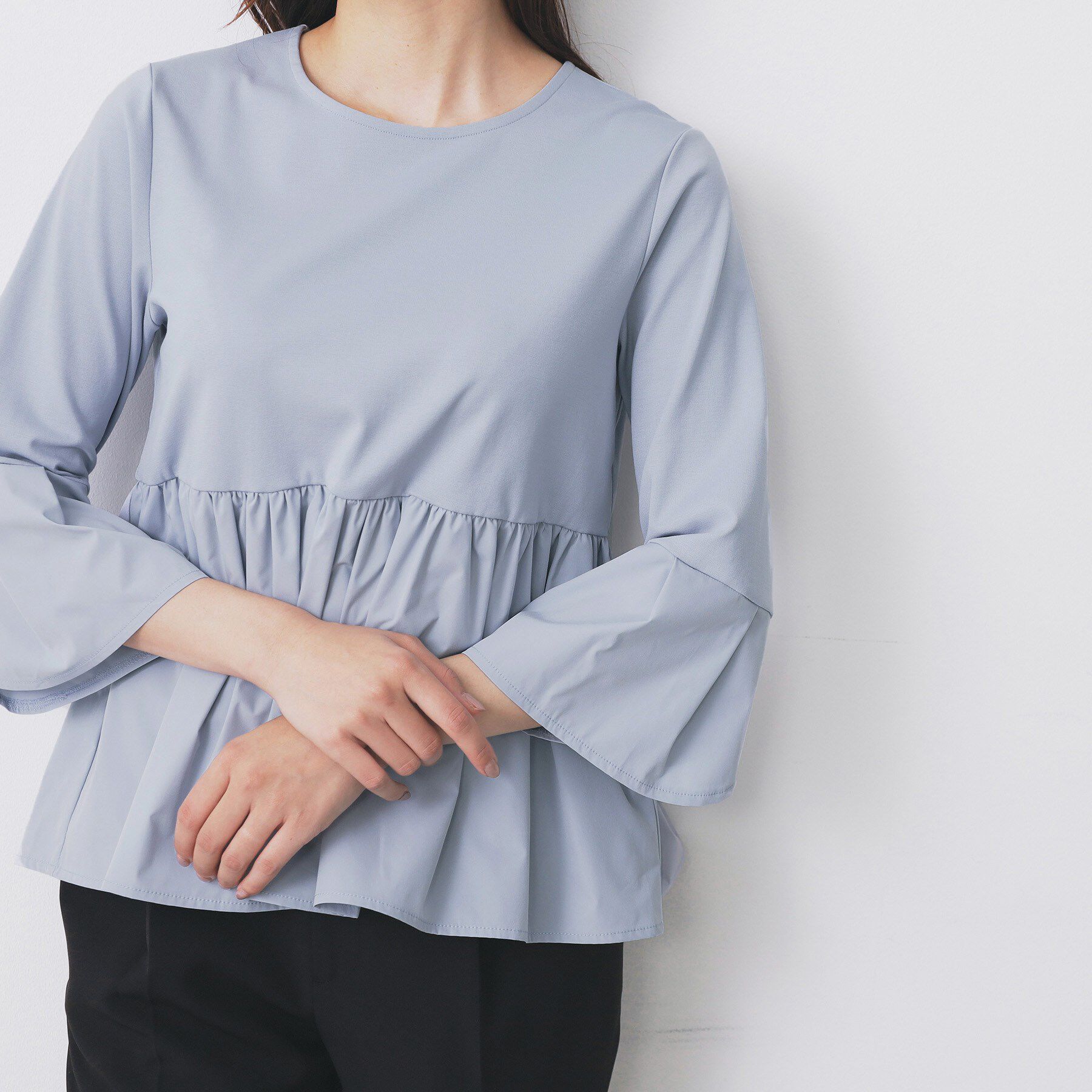 index「ドッキングペプラムトップス【洗濯機洗い可】」|Tシャツ・カットソー|