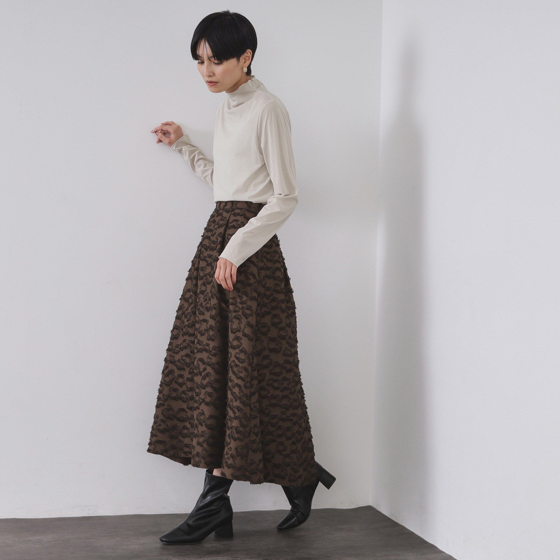 OPAQUE.CLIP「シアーハイネックトップス【洗濯機OK】」|Tシャツ・カットソー|