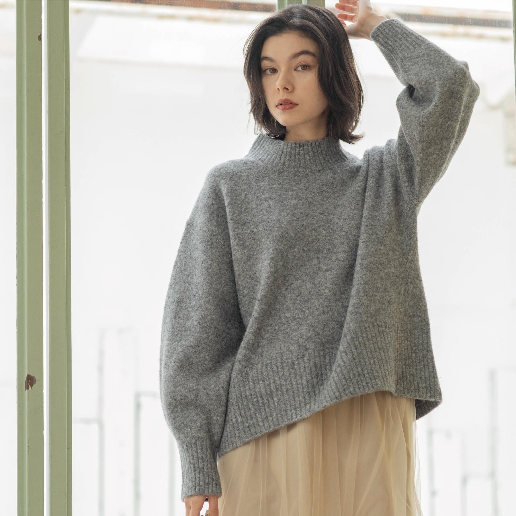 OPAQUE.CLIP「ふわふわハイネックニット【洗濯機OK】」|ニット・セーター|