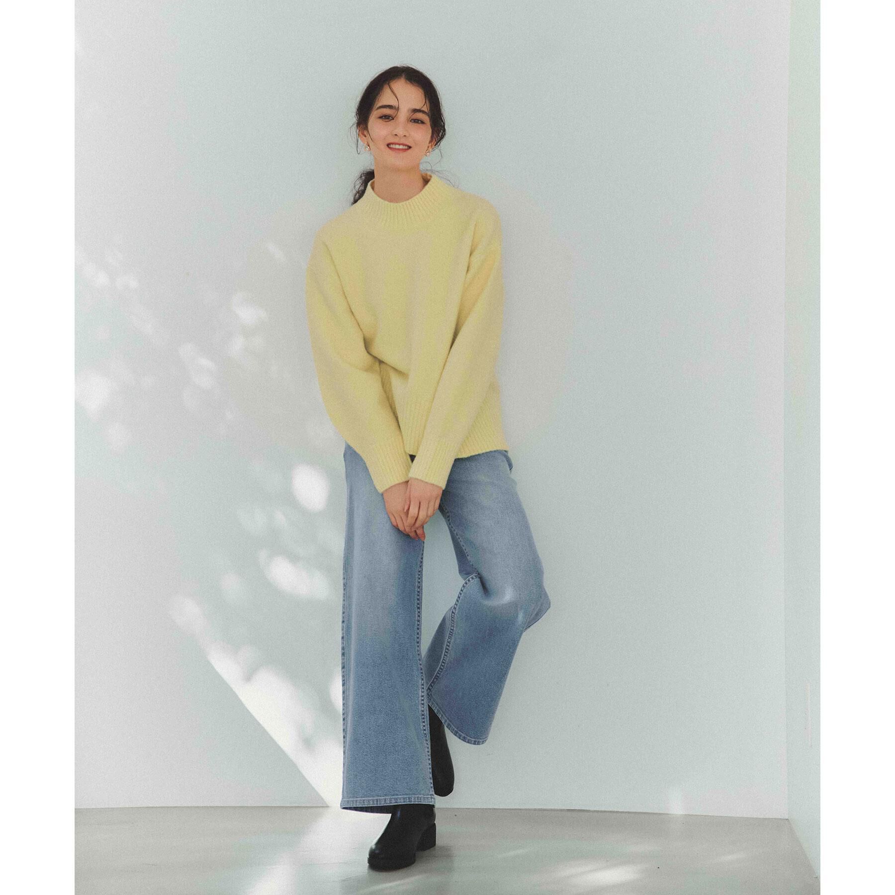 OPAQUE.CLIP「ふわふわハイネックニット【洗濯機OK】」|ニット・セーター|