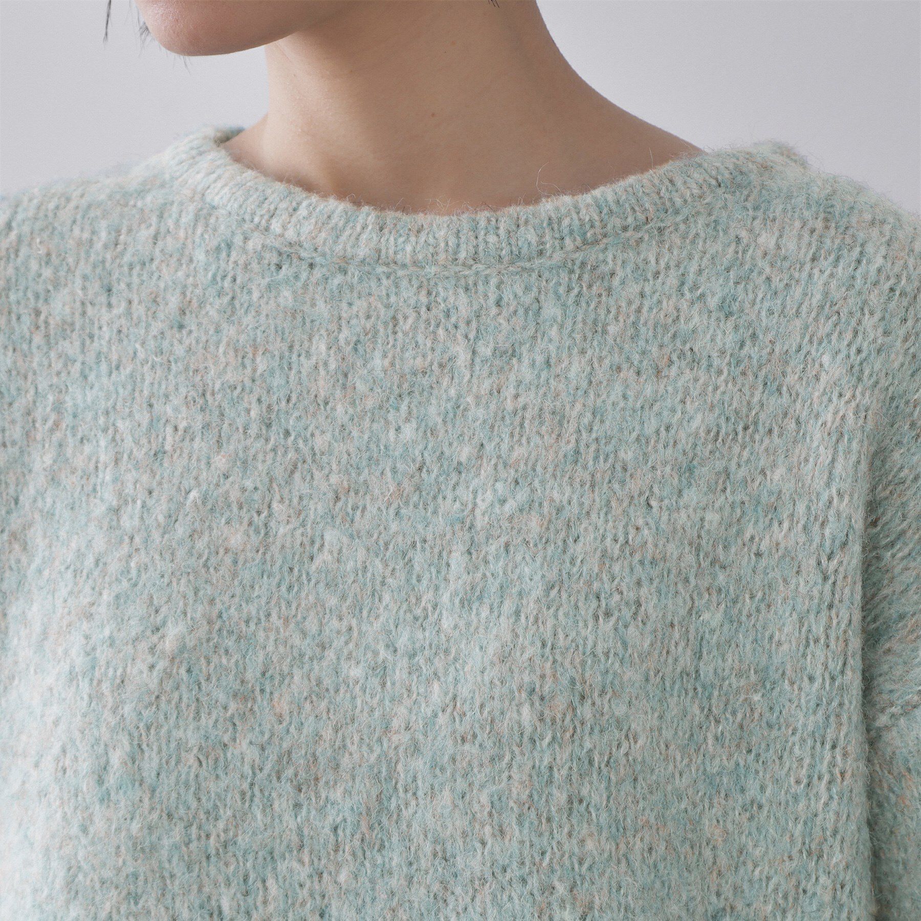 OPAQUE.CLIP「カラーMIXリラクシーミドルゲージニット【洗濯機OK】」|ニット・セーター|