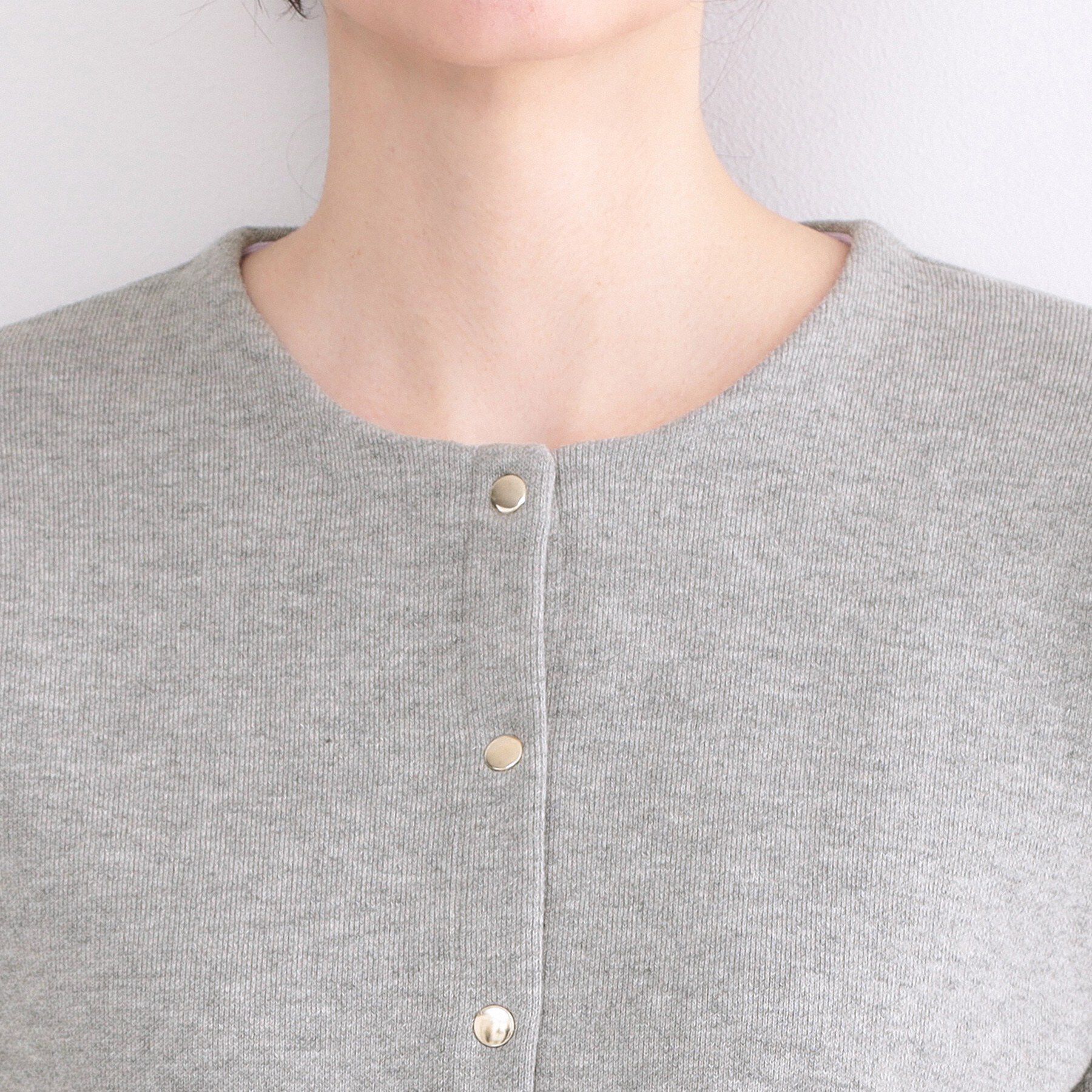 OPAQUE.CLIP「スナップボタンニットカーディガン【洗濯機OK】」|カーディガン|