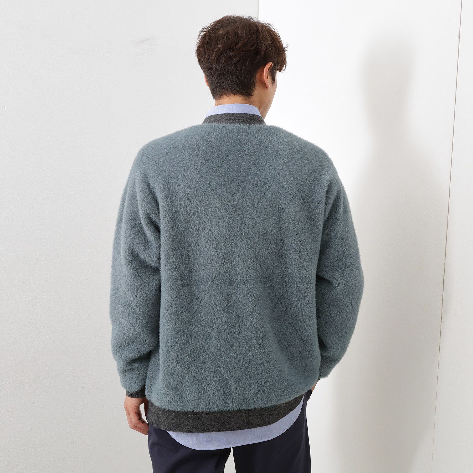 THE SHOP TK「配色シャギーニットカーディガン ユニセックスでおすすめ！」|カーディガン|