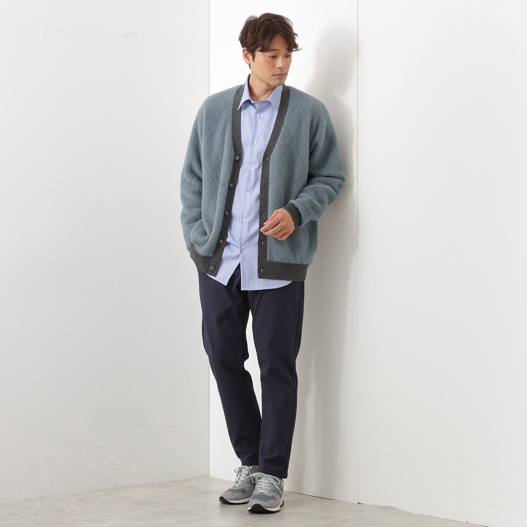 THE SHOP TK「配色シャギーニットカーディガン ユニセックスでおすすめ！」|カーディガン|