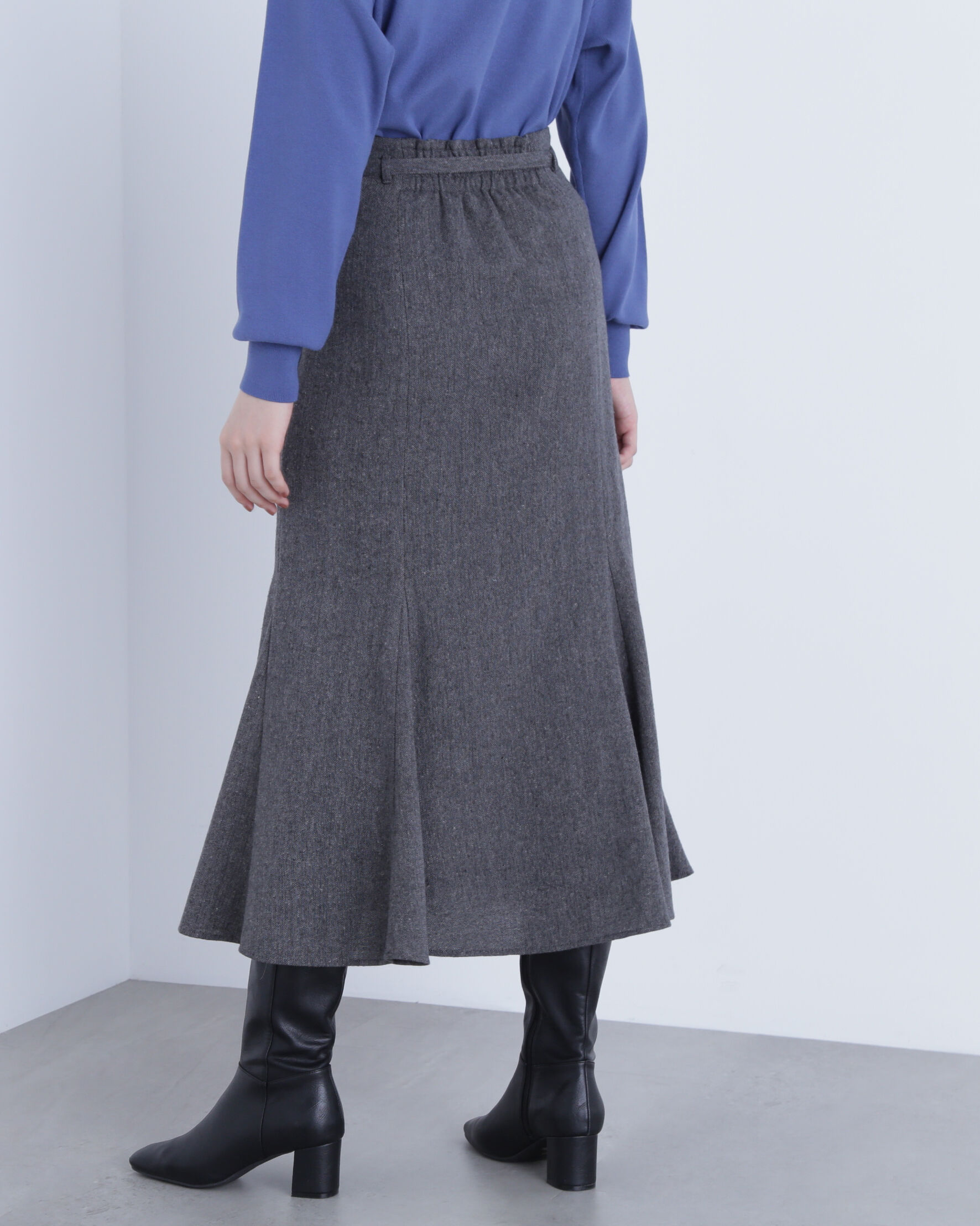  「ツイーディーベルテッドマーメイドスカート」|スカート|