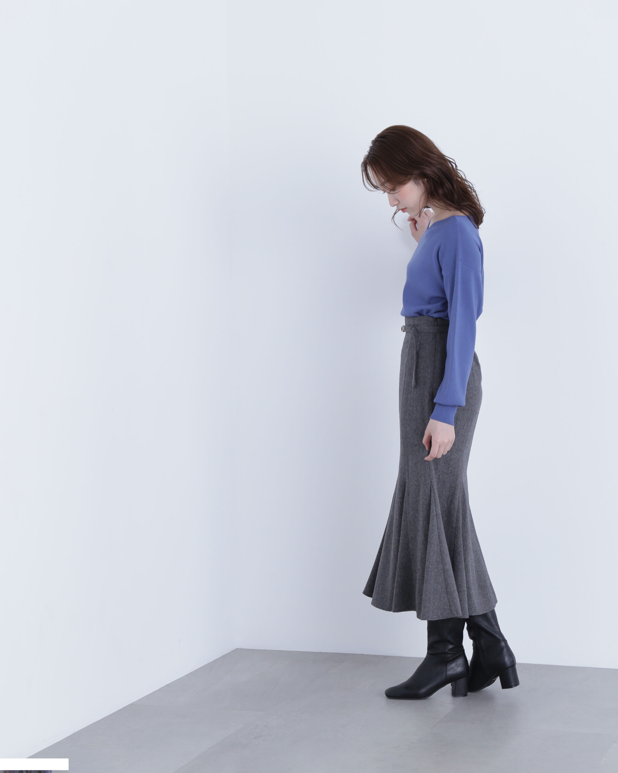  「ツイーディーベルテッドマーメイドスカート」|スカート|