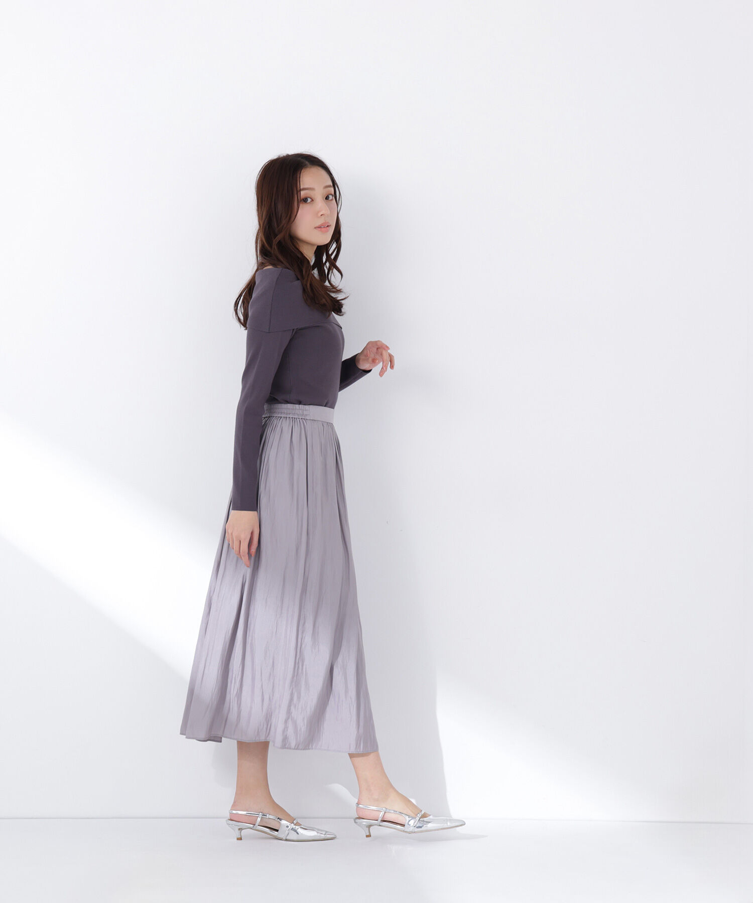  「割繊ギャザースカート」|スカート|