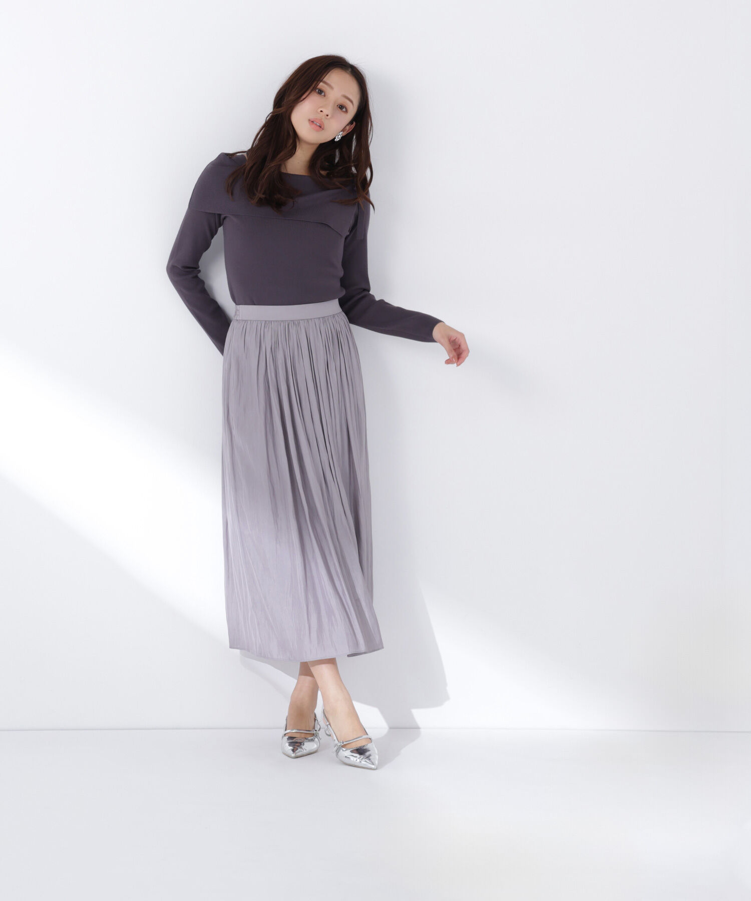  「割繊ギャザースカート」|スカート|