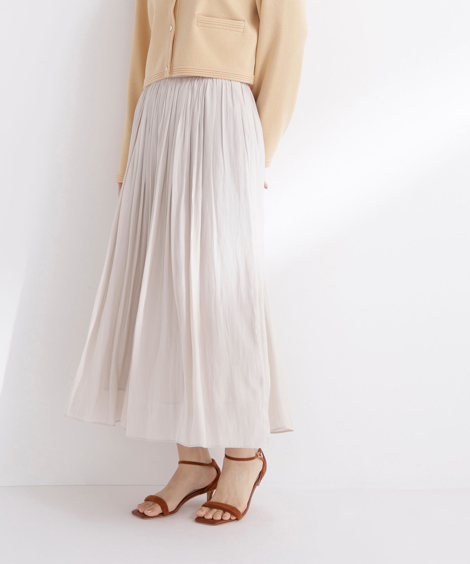  「割繊ギャザースカート」|スカート|