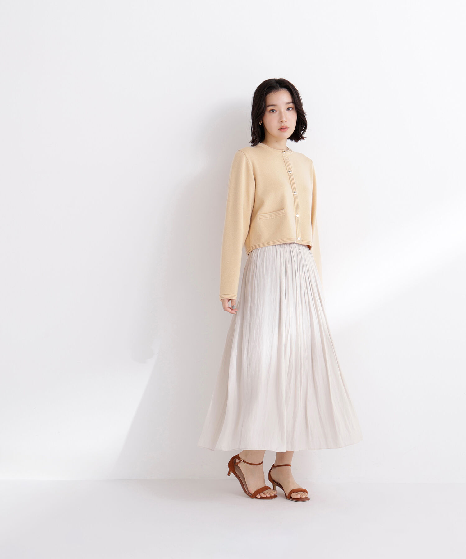  「割繊ギャザースカート」|スカート|