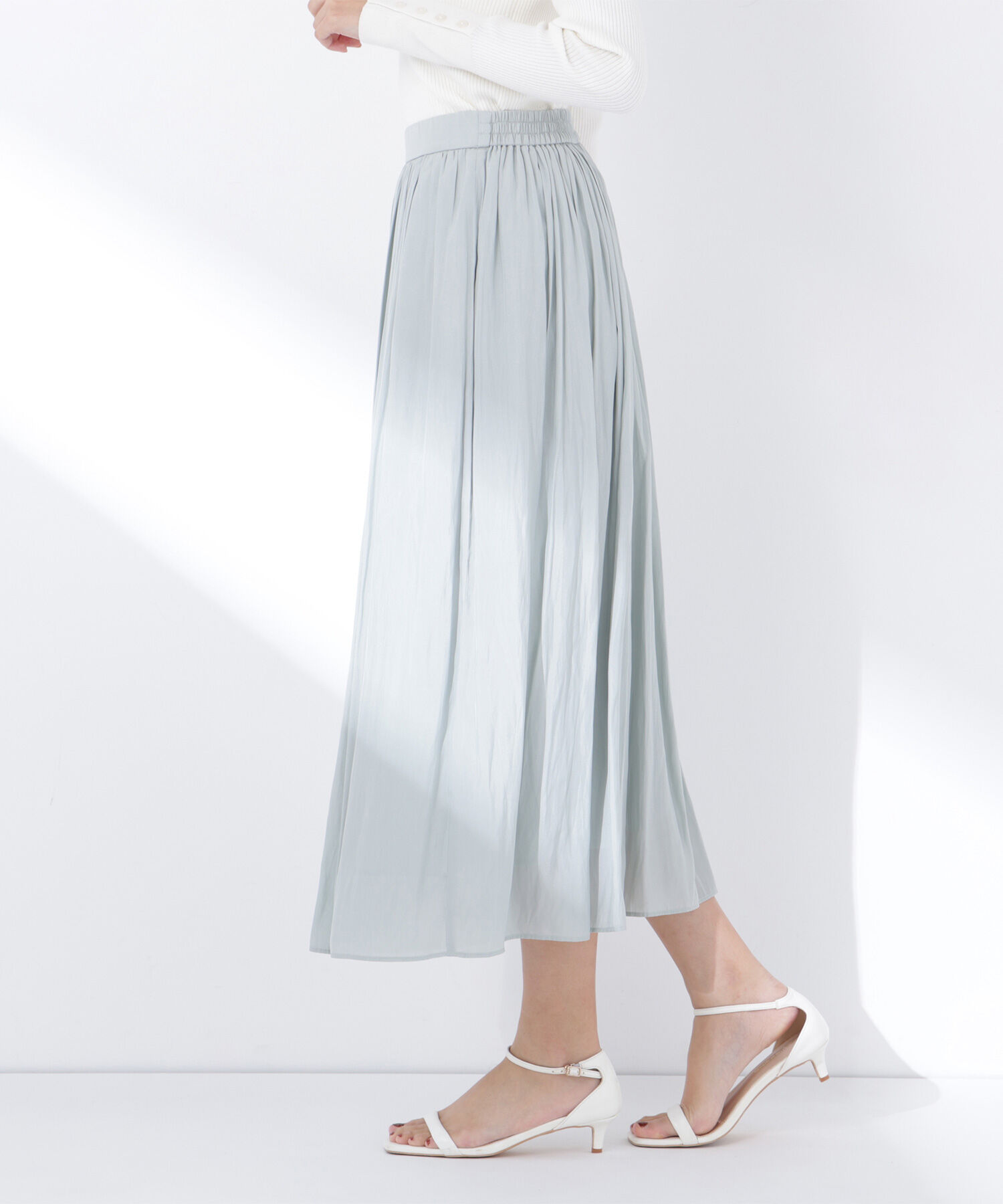  「割繊ギャザースカート」|スカート|