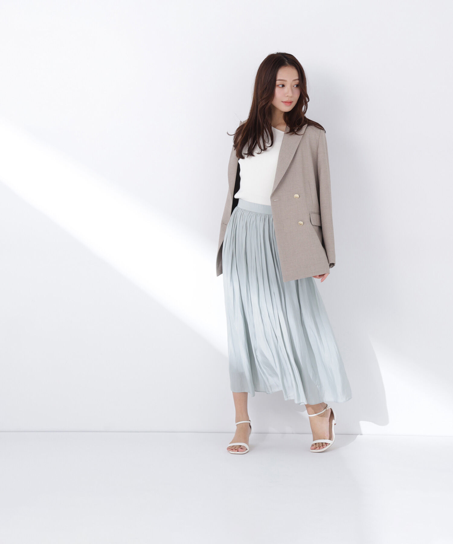  「割繊ギャザースカート」|スカート|