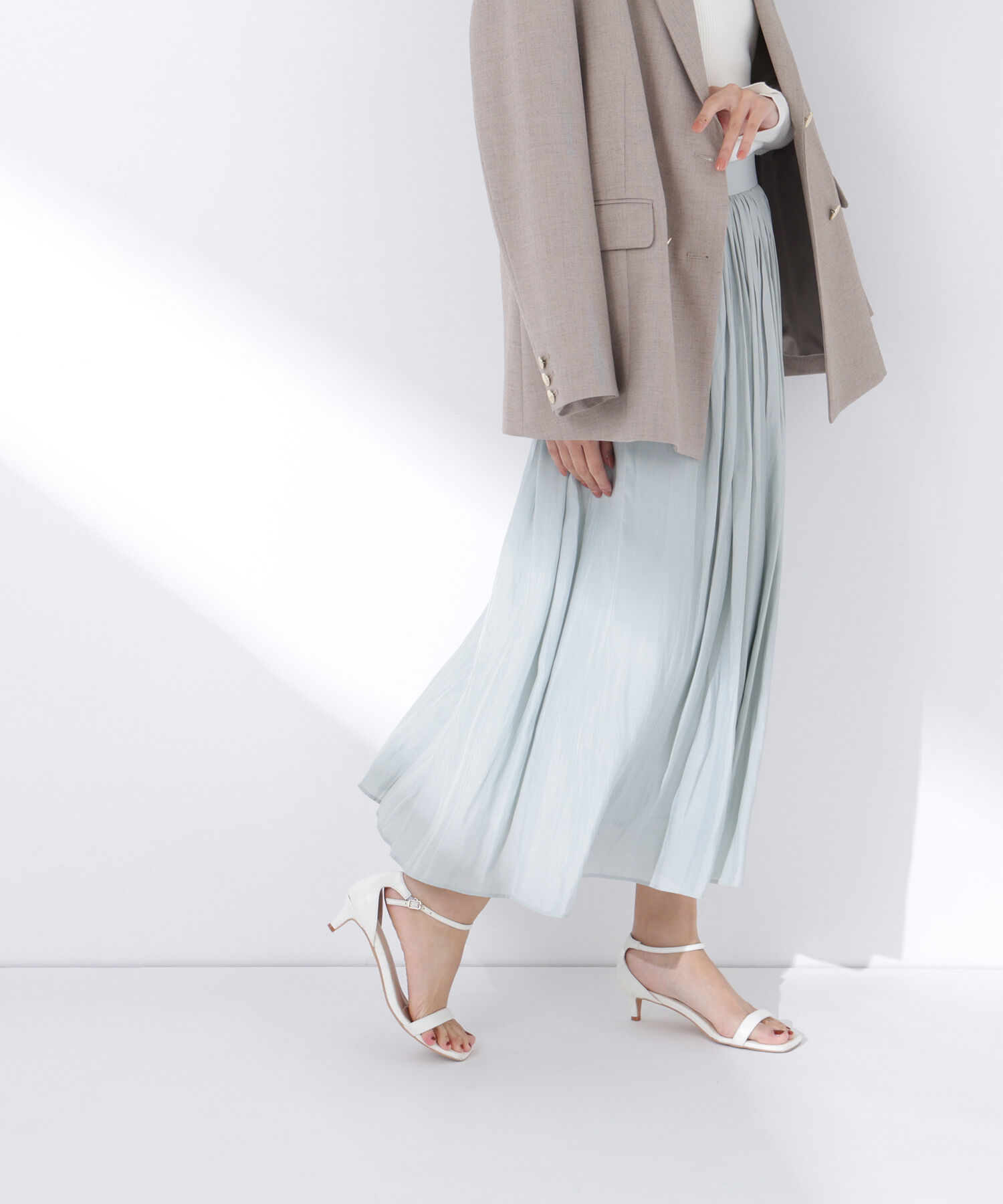  「割繊ギャザースカート」|スカート|