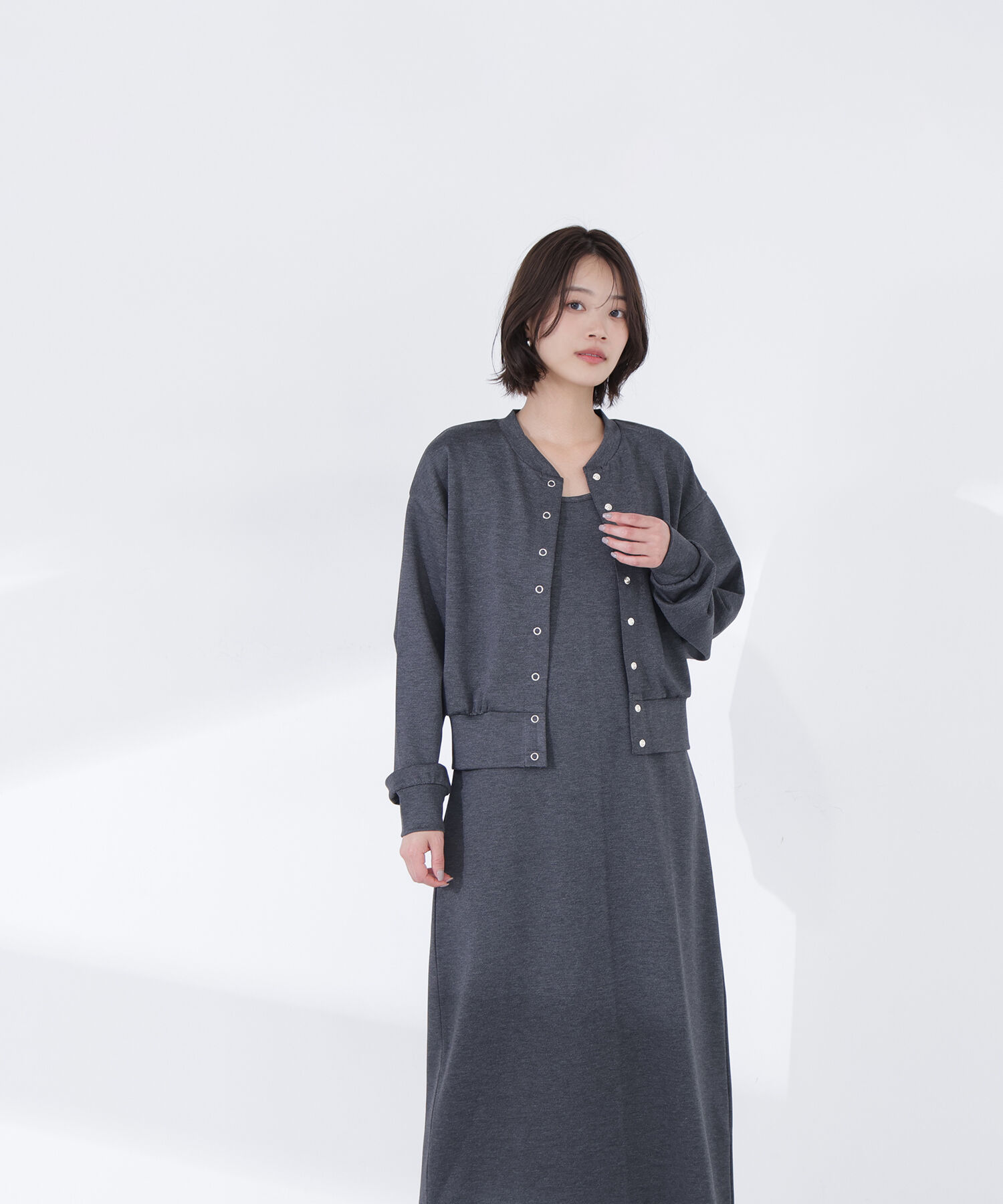  「カーデセットナローワンピース」|ワンピース|