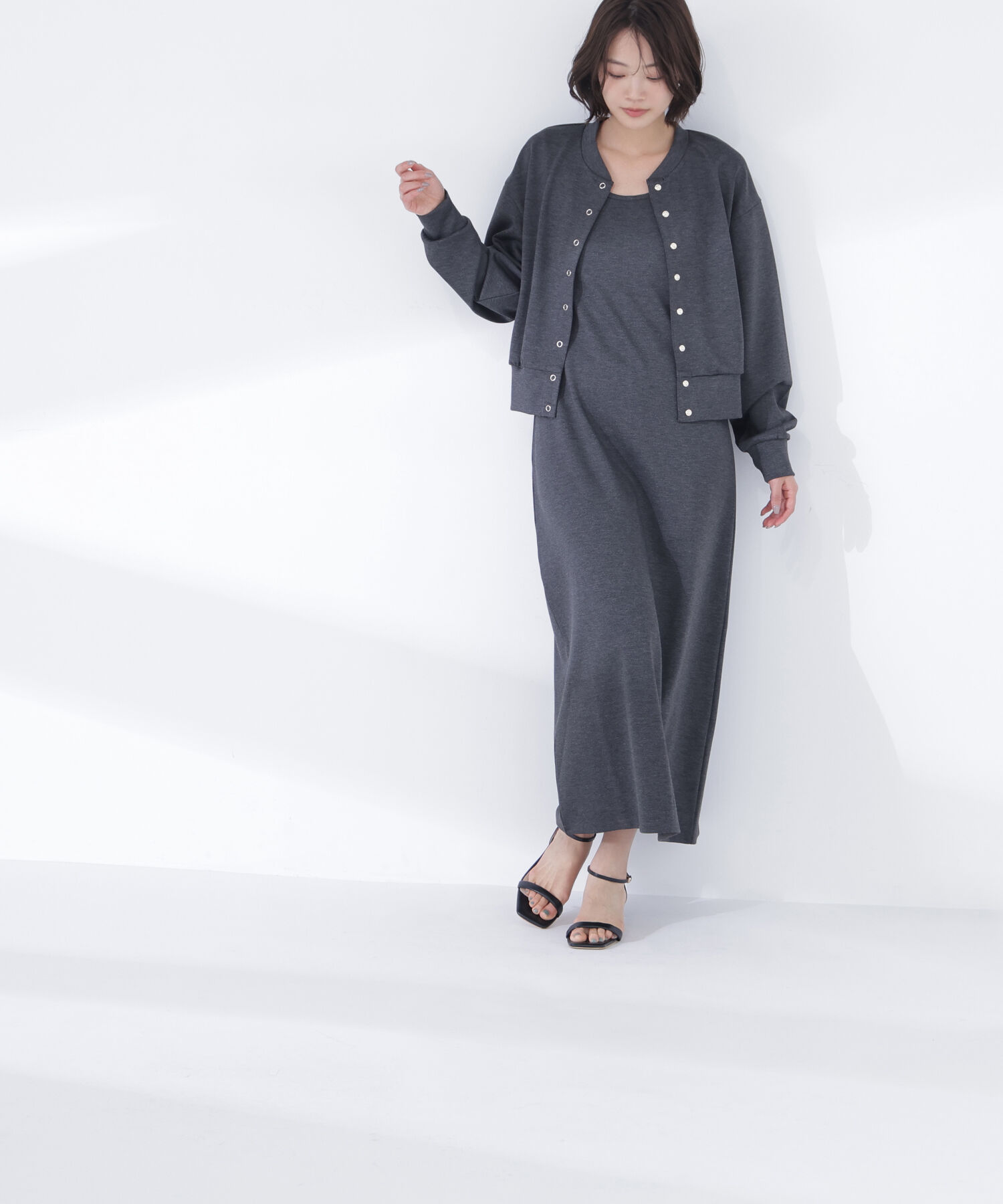  「カーデセットナローワンピース」|ワンピース|