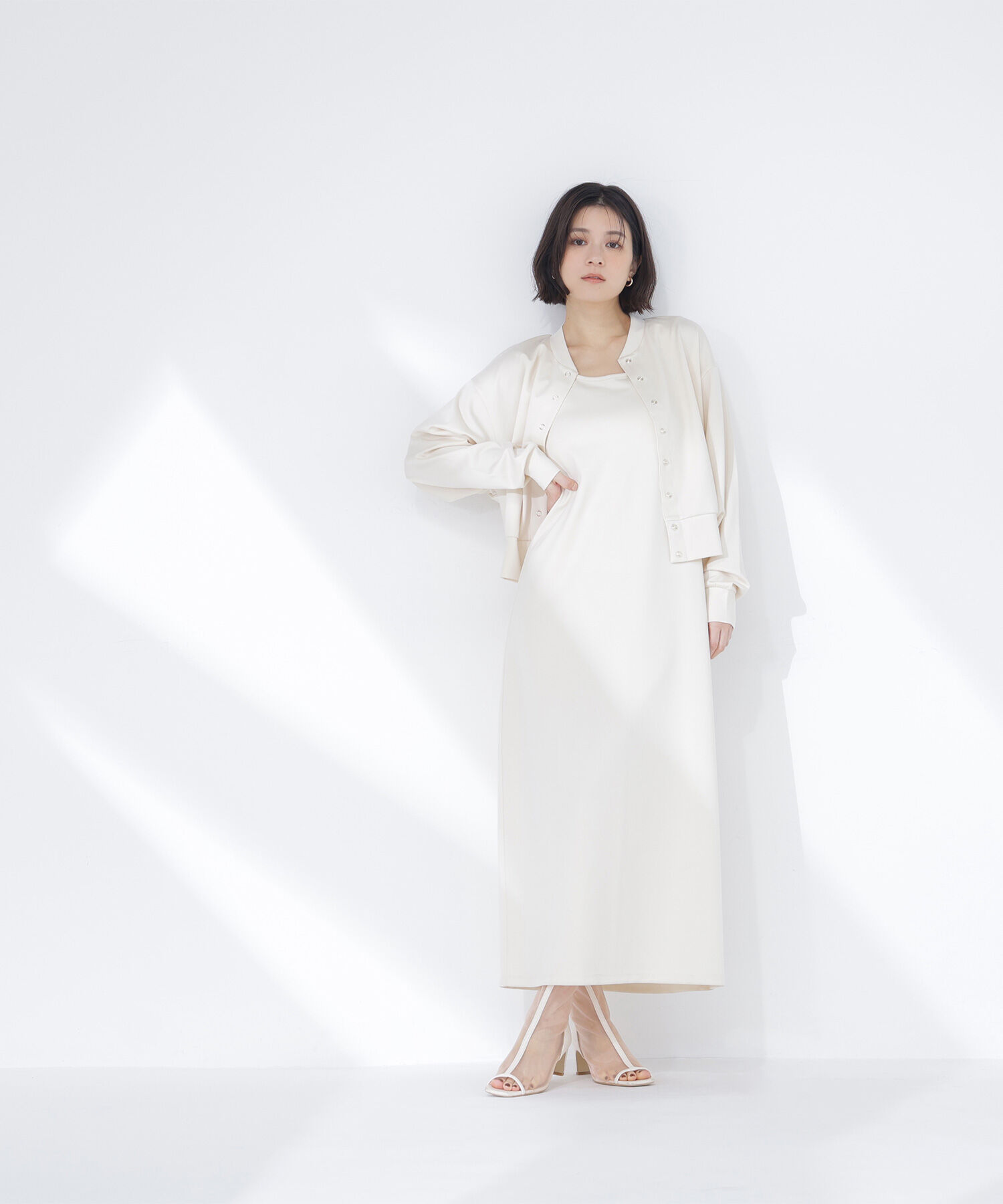  「カーデセットナローワンピース」|ワンピース|