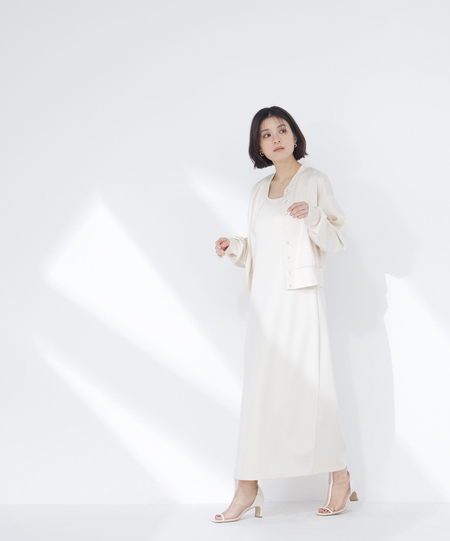  「カーデセットナローワンピース」|ワンピース|