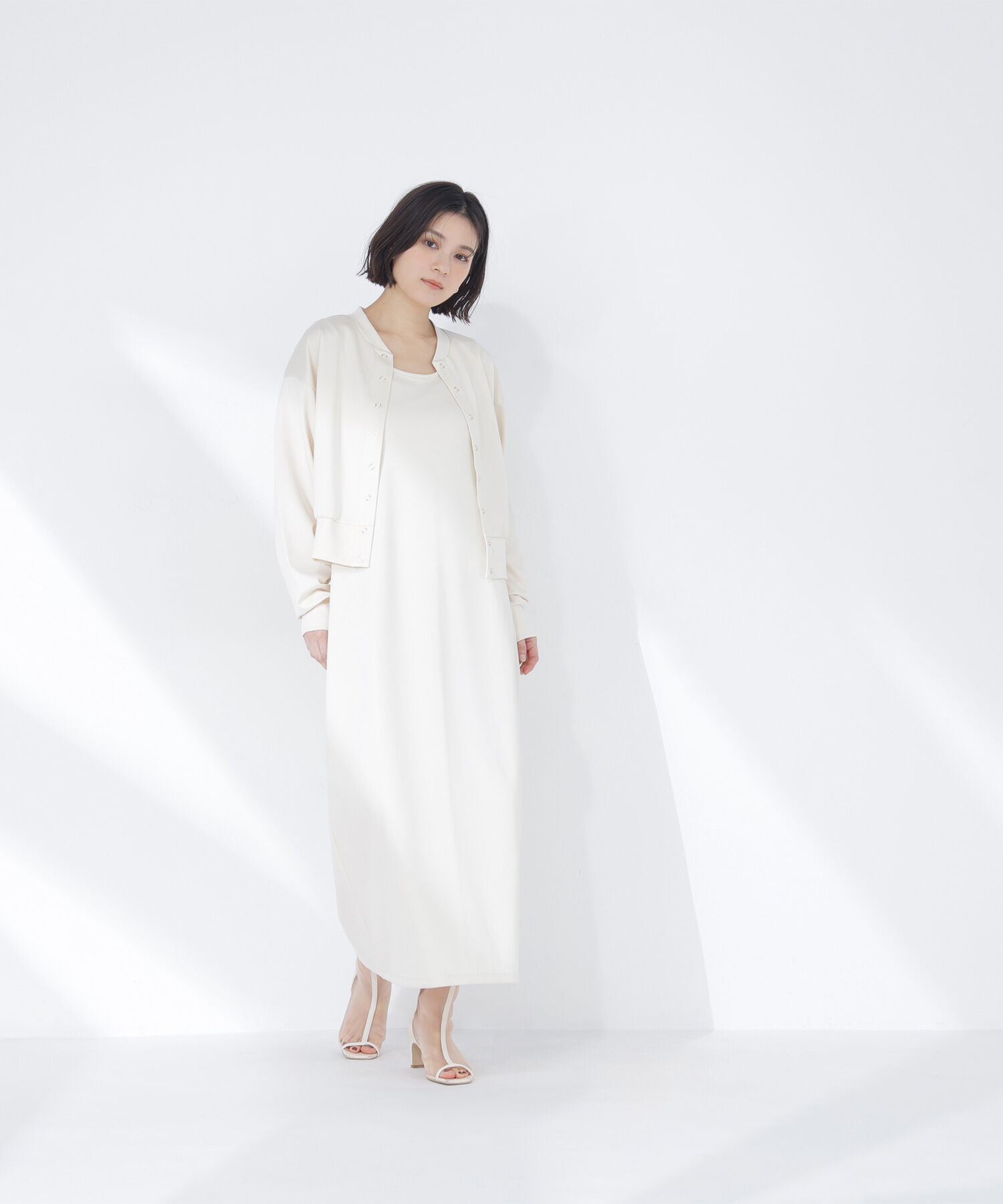  「カーデセットナローワンピース」|ワンピース|