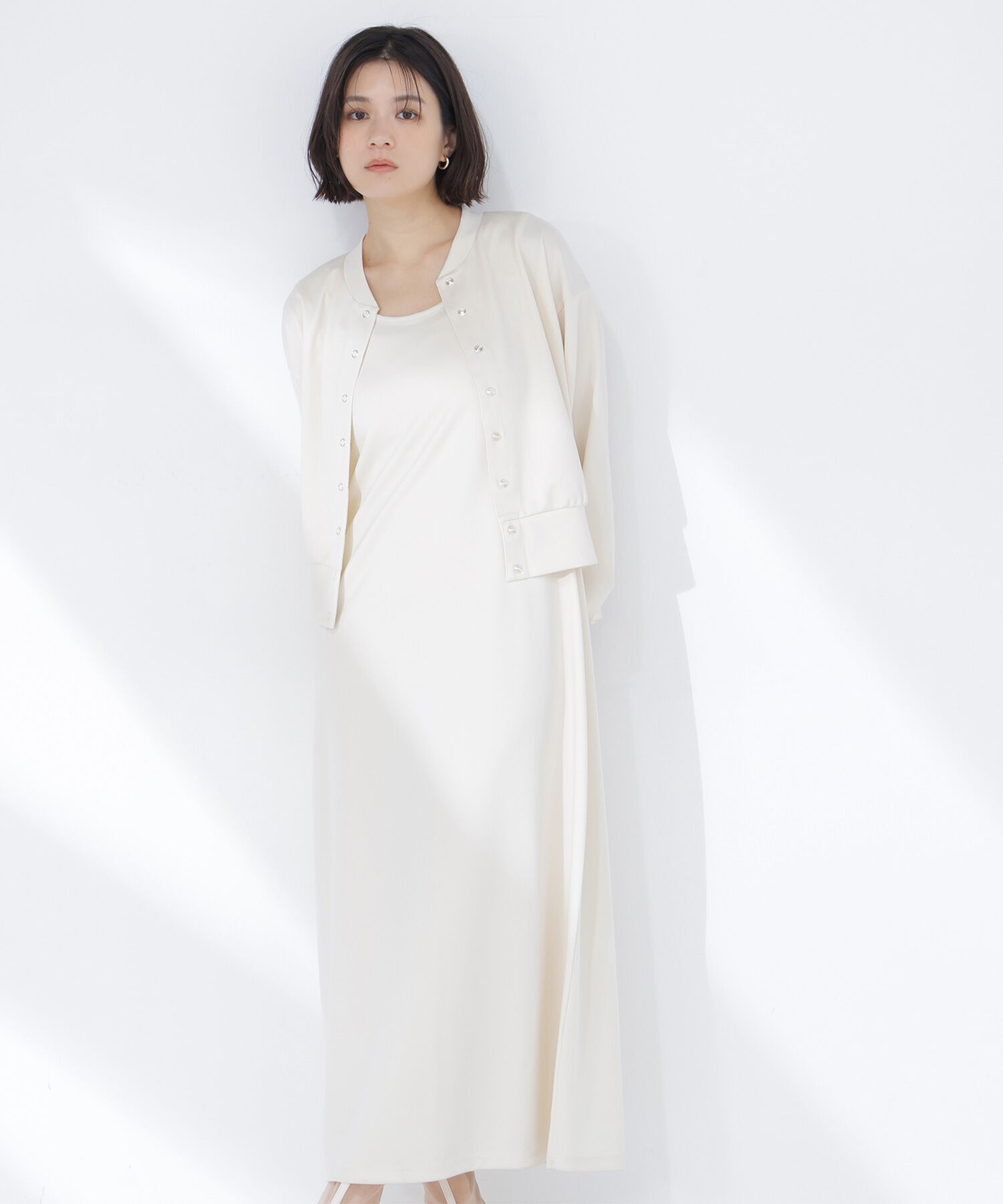  「カーデセットナローワンピース」|ワンピース|