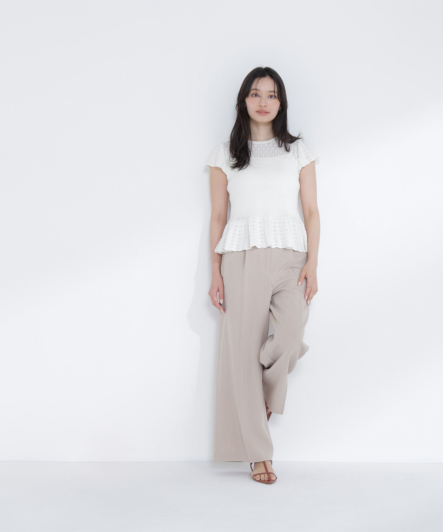  「ナローリボンタックワイドパンツ」|その他|