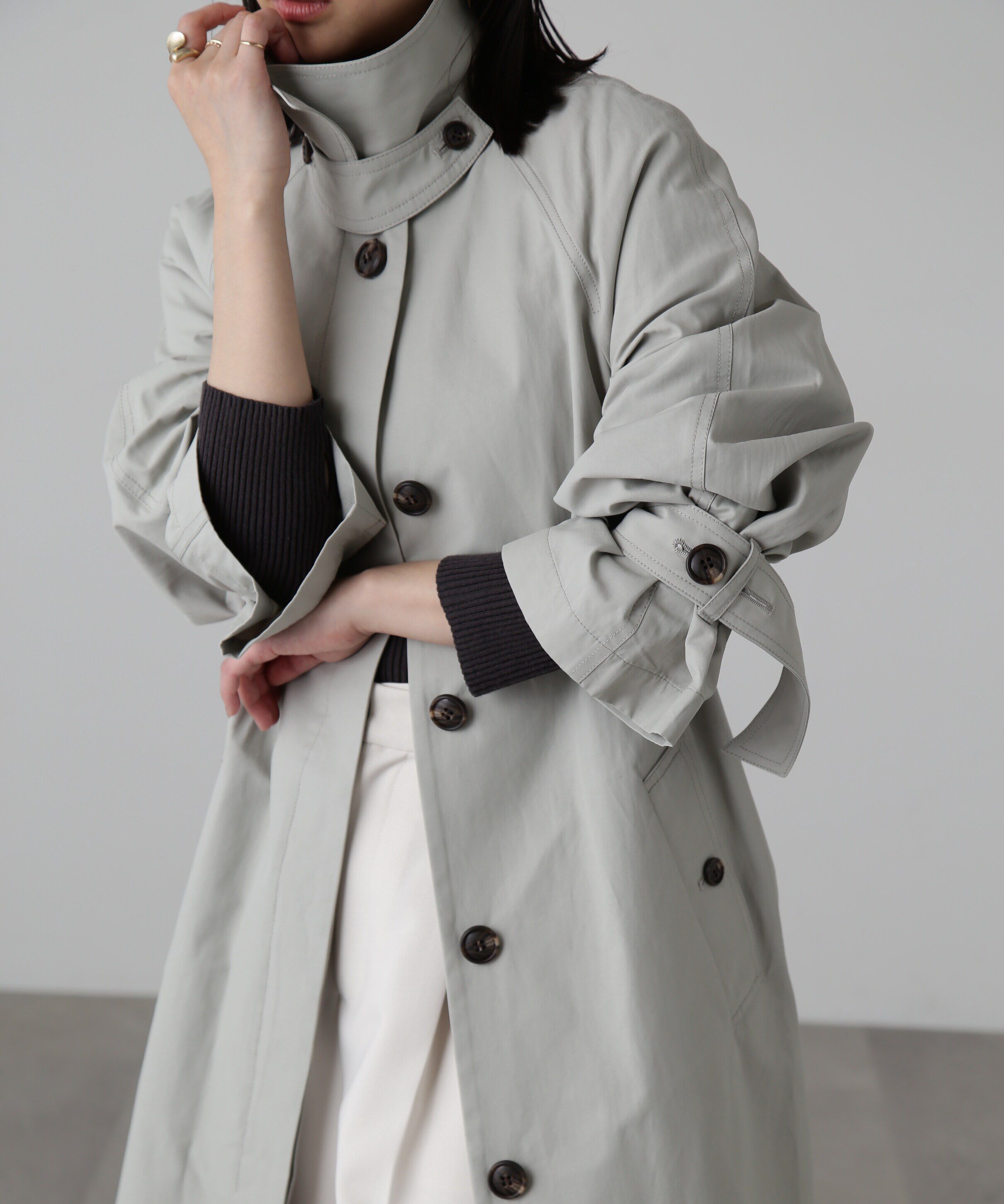  「２ｗａｙスタンドカラーコート」|その他|ミントグレー