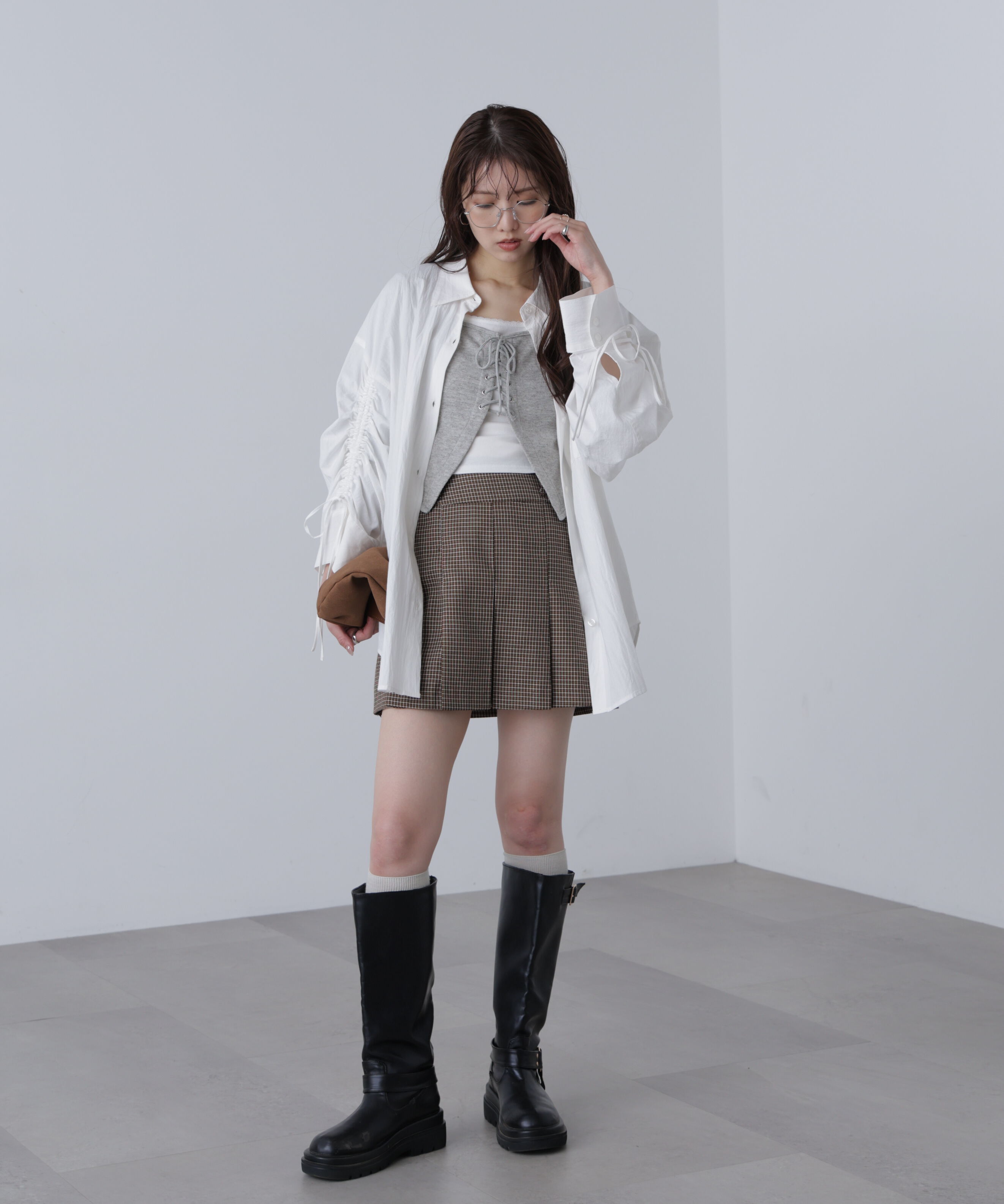  「袖シャーリングオーバーシャツ」|シャツ・ブラウス|