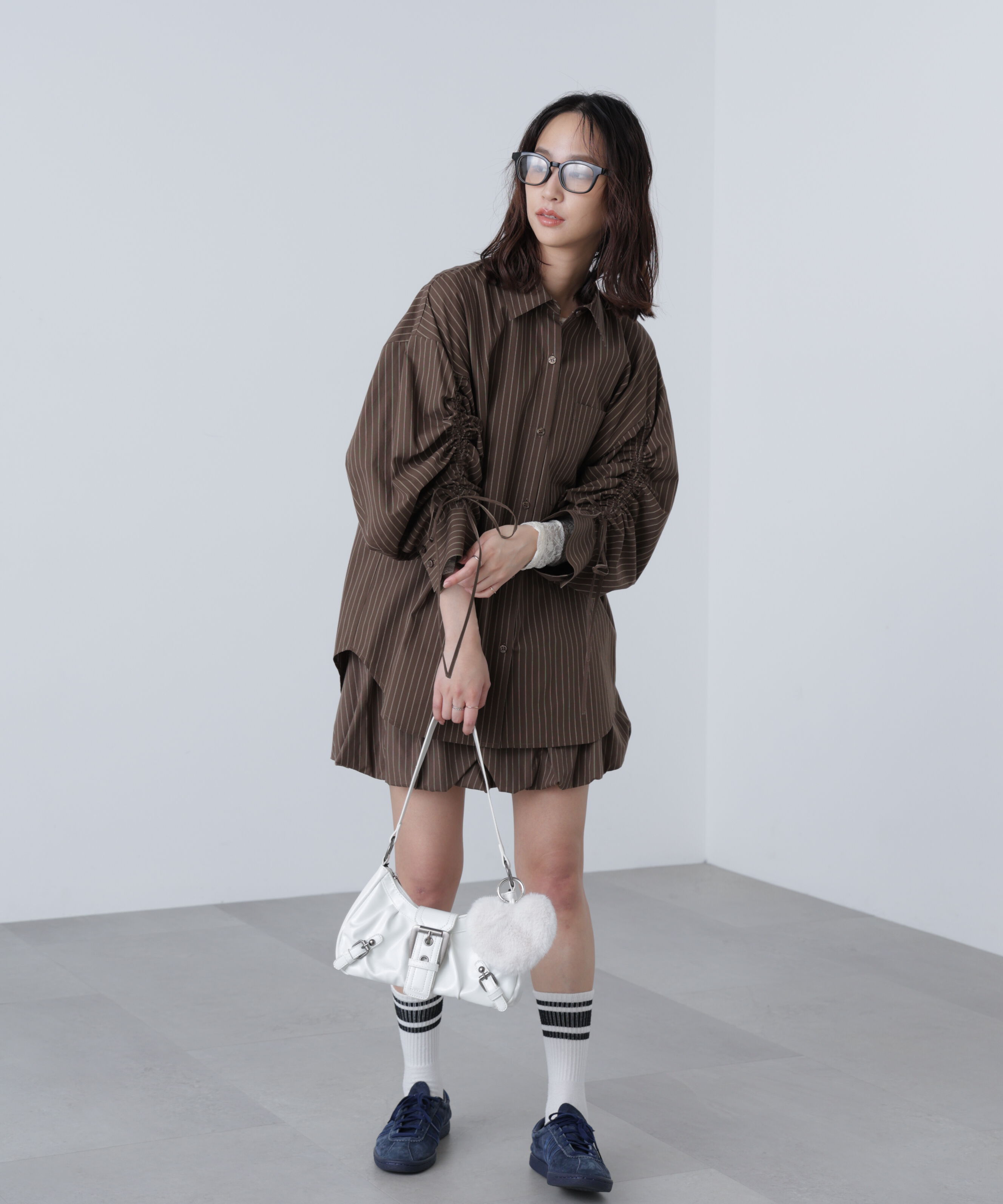  「袖シャーリングオーバーシャツ」|シャツ・ブラウス|