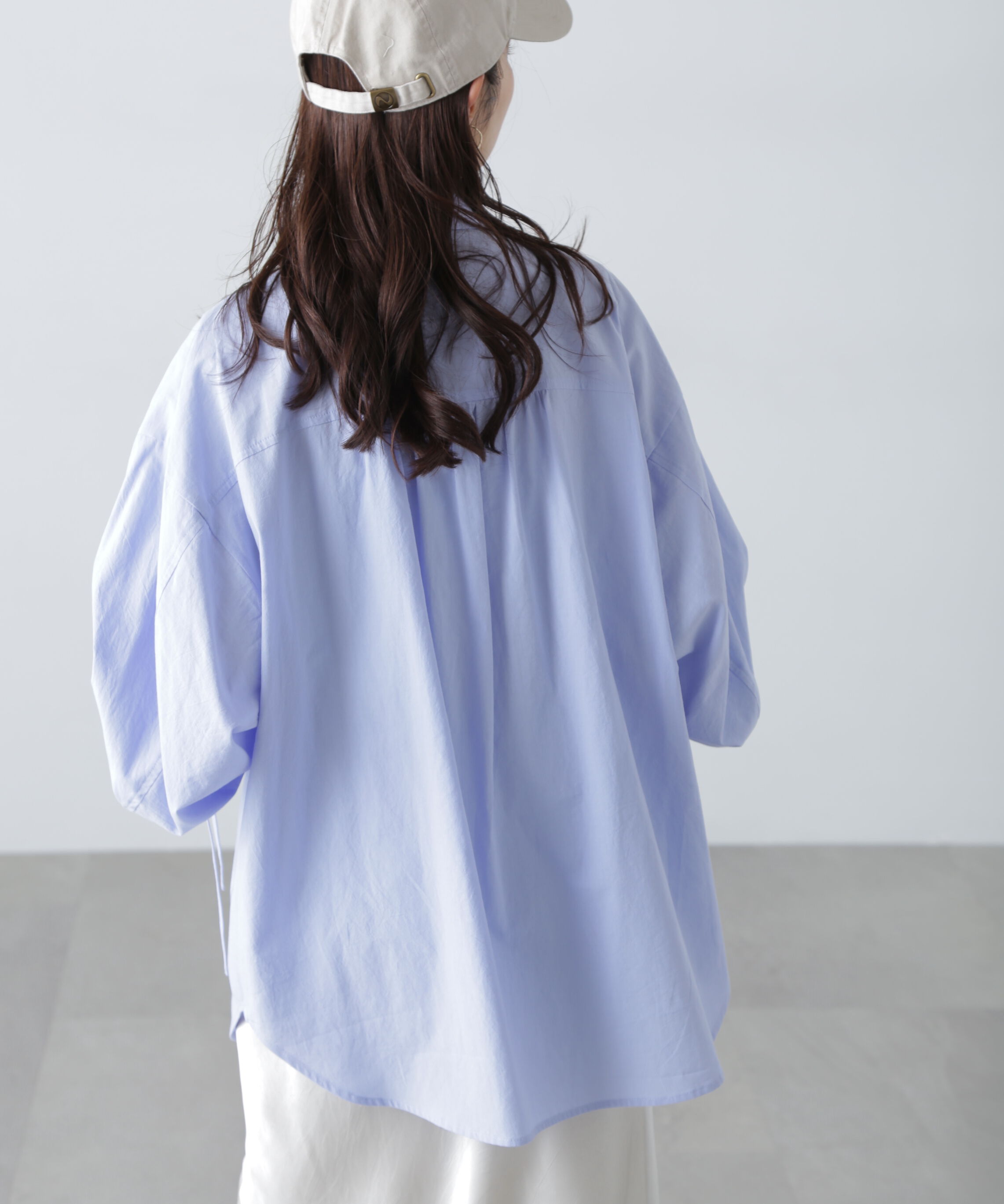  「袖シャーリングオーバーシャツ」|シャツ・ブラウス|