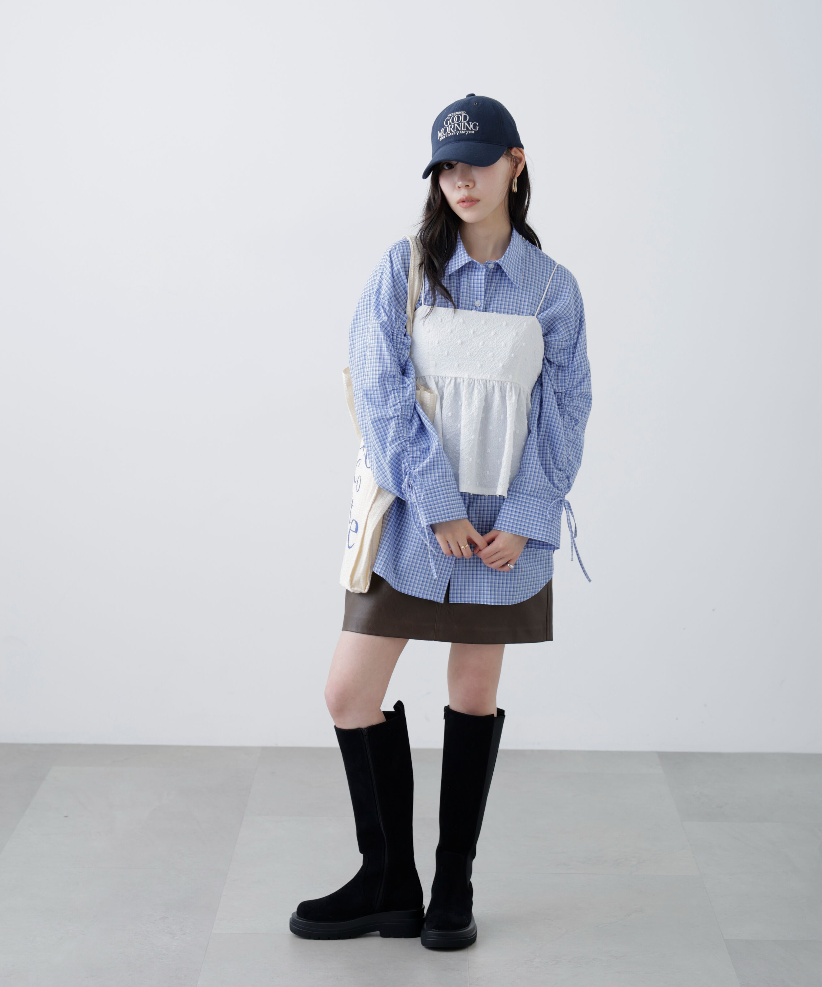  「袖シャーリングオーバーシャツ」|シャツ・ブラウス|